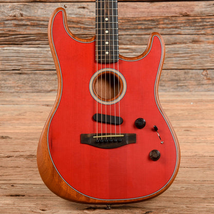 Fender American Acoustasonic Stratocaster Dakota Red 2020 Acoustic Guitars / Built-in Electronics