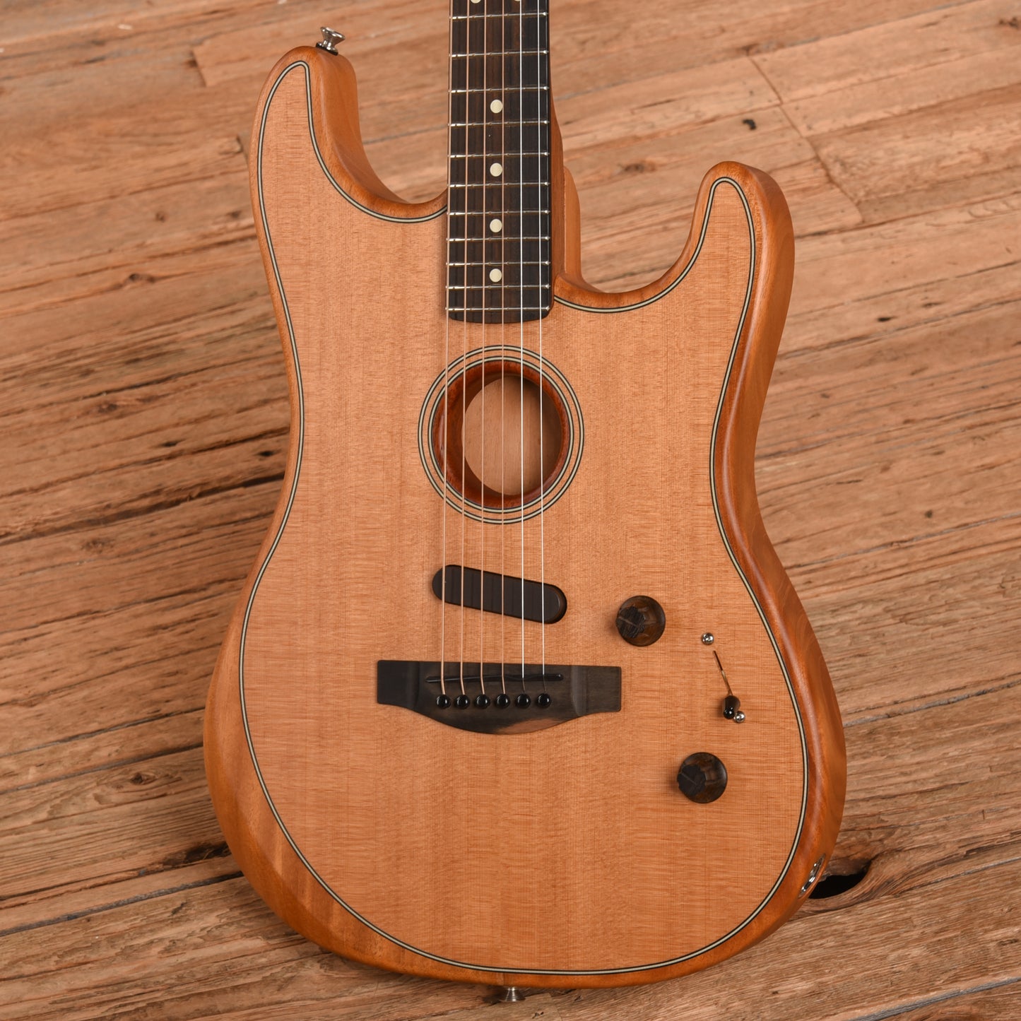 Fender American Acoustasonic Stratocaster Natural 2021 Acoustic Guitars / Built-in Electronics
