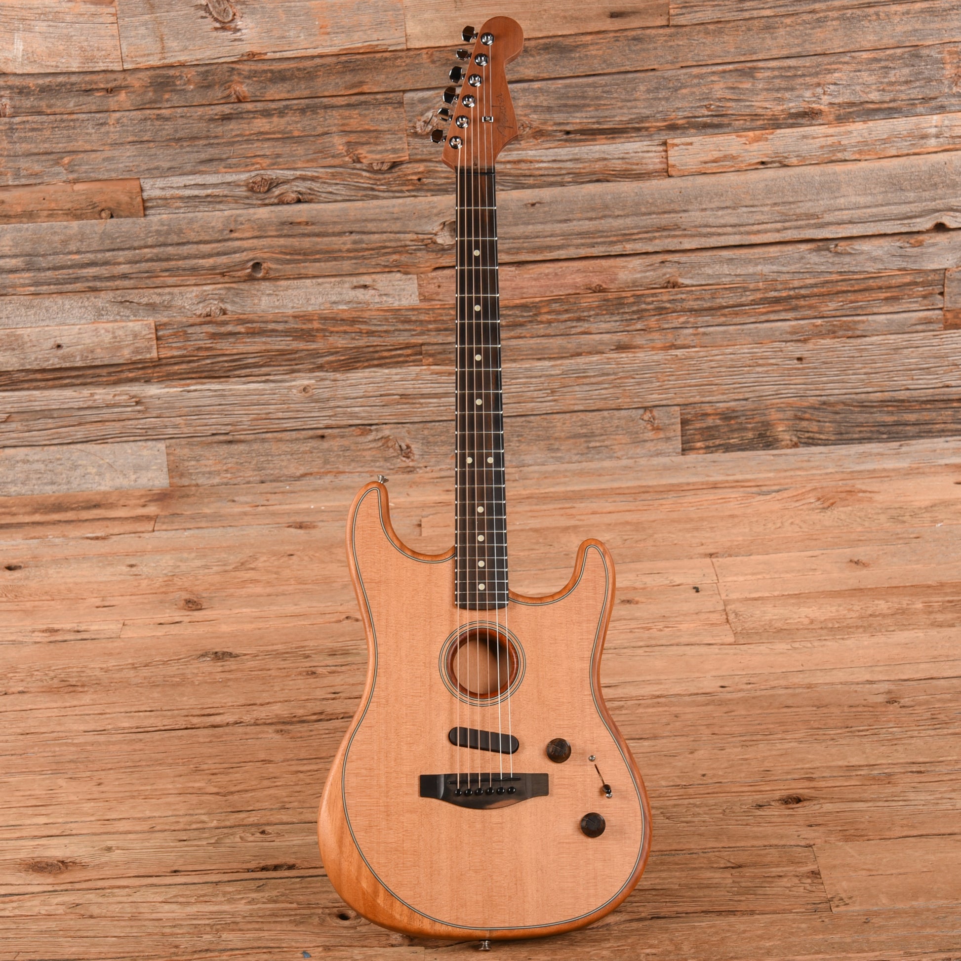 Fender American Acoustasonic Stratocaster Natural 2021 Acoustic Guitars / Built-in Electronics