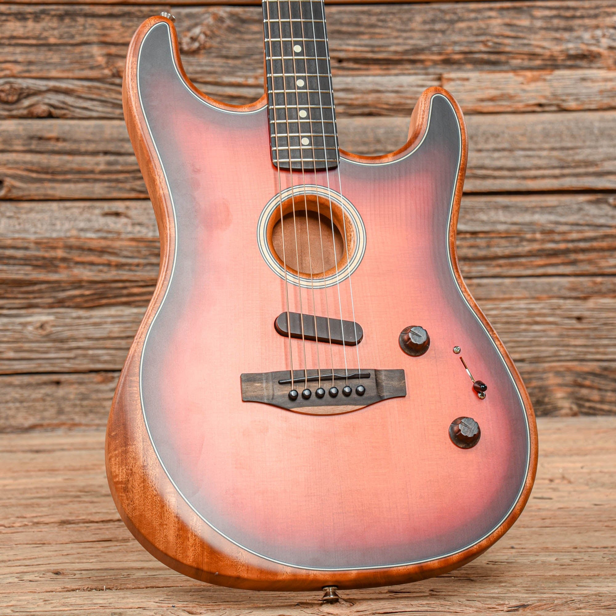 Fender American Acoustasonic Stratocaster Sunburst 2021 Acoustic Guitars / Built-in Electronics