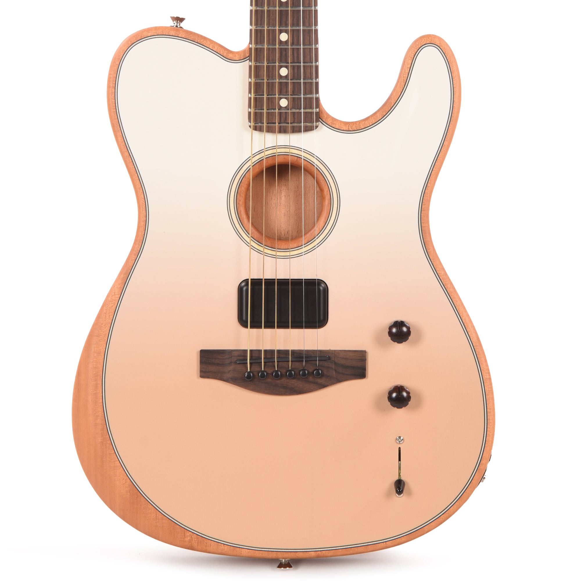 Fender Artist Finneas Acoustasonic Telecaster Cappuccino Fade Acoustic Guitars / Built-in Electronics