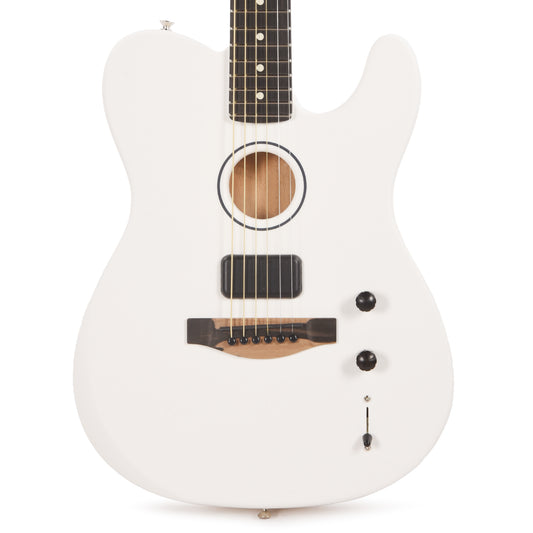 Fender Artist Limited Edition Finneas American Acoustasonic Telecaster Satin Arctic White Acoustic Guitars / Built-in Electronics