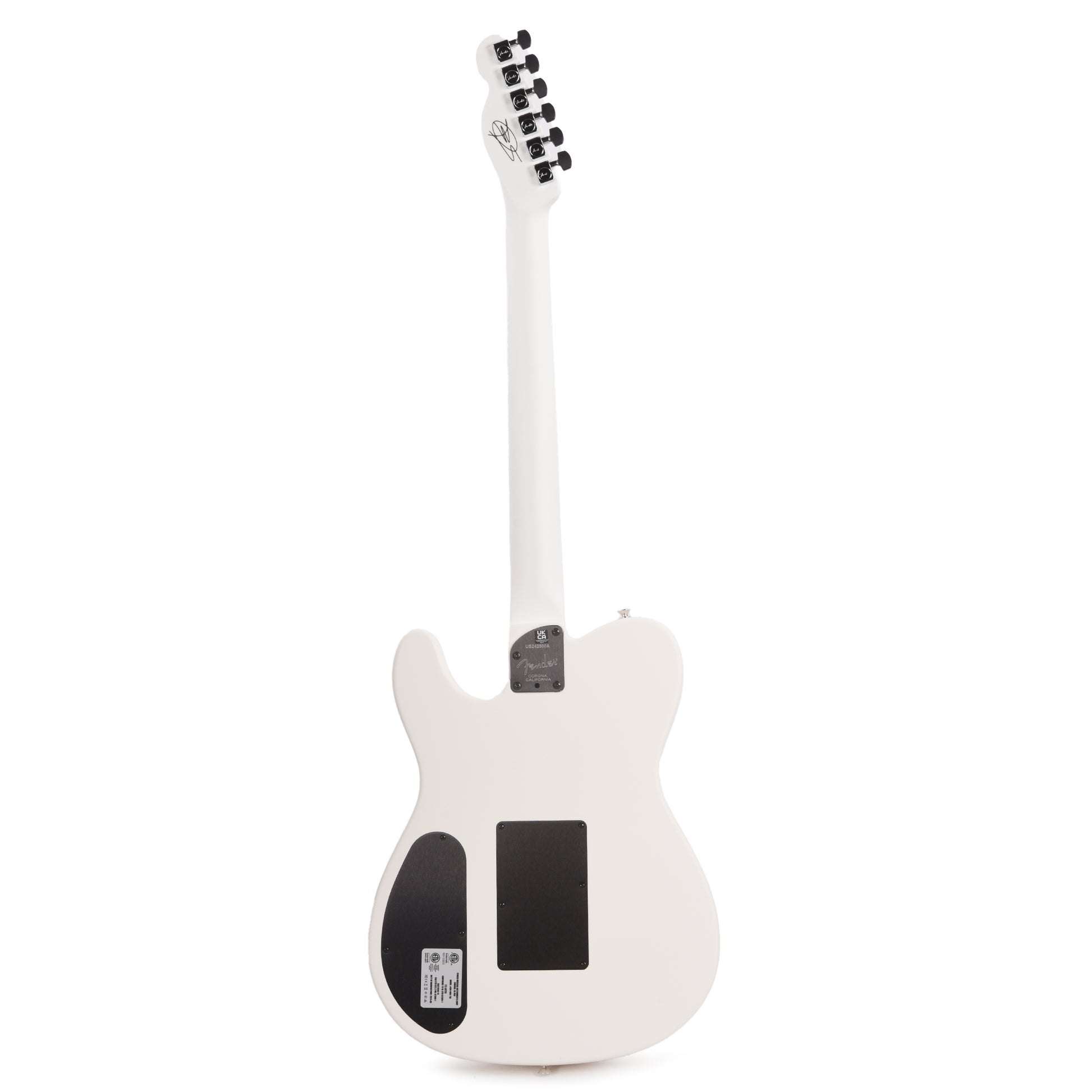 Fender Artist Limited Edition Finneas American Acoustasonic Telecaster Satin Arctic White Acoustic Guitars / Built-in Electronics