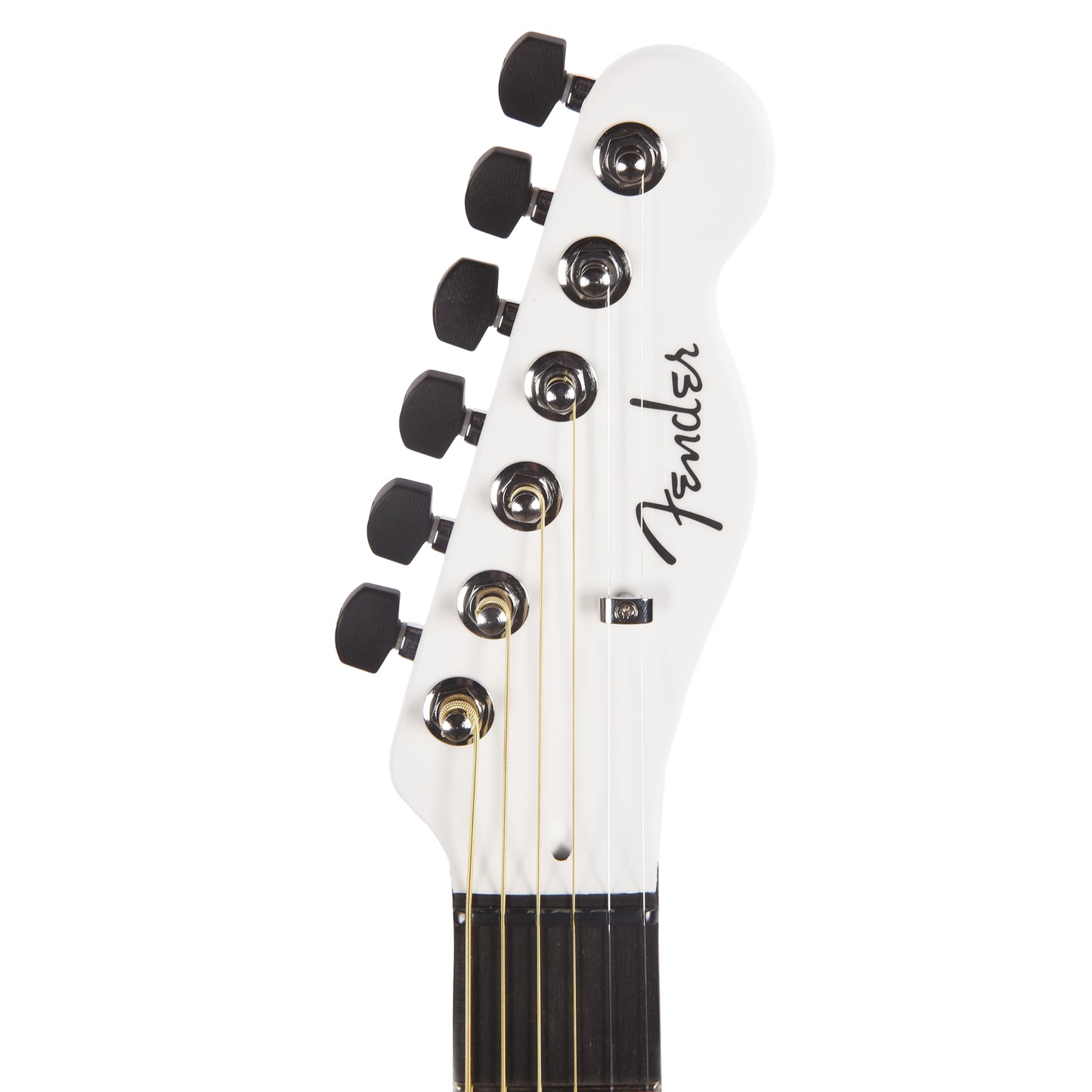 Fender Artist Limited Edition Finneas American Acoustasonic Telecaster Satin Arctic White Acoustic Guitars / Built-in Electronics