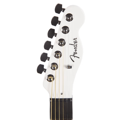 Fender Artist Limited Edition Finneas American Acoustasonic Telecaster Satin Arctic White Acoustic Guitars / Built-in Electronics