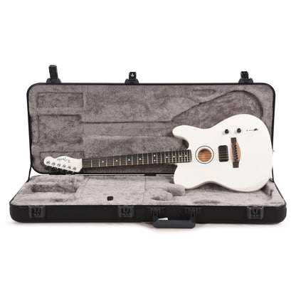 Fender Artist Limited Edition Finneas American Acoustasonic Telecaster Satin Arctic White Acoustic Guitars / Built-in Electronics