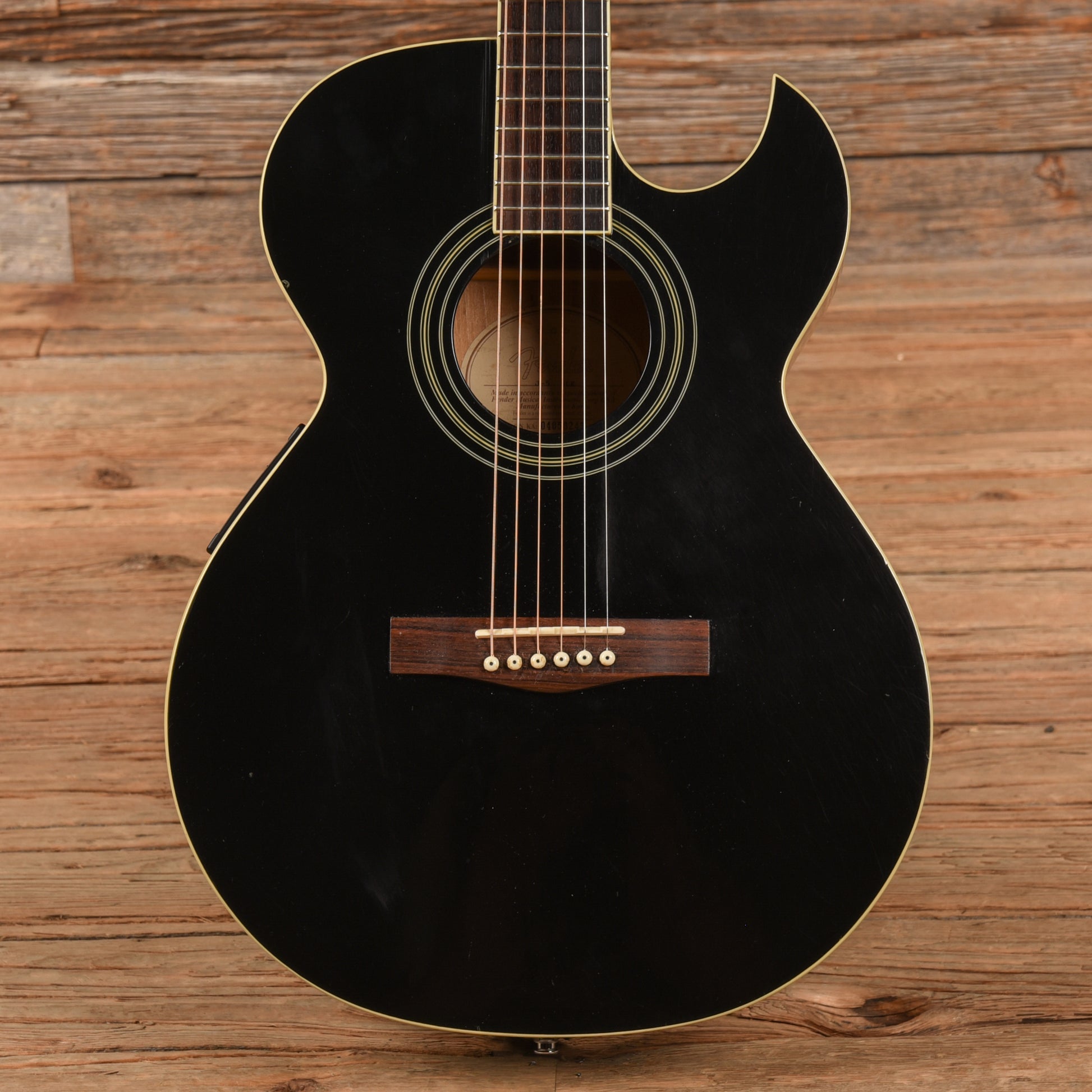 Fender J5 John 5 Signature Acoustic Black Acoustic Guitars / Built-in Electronics