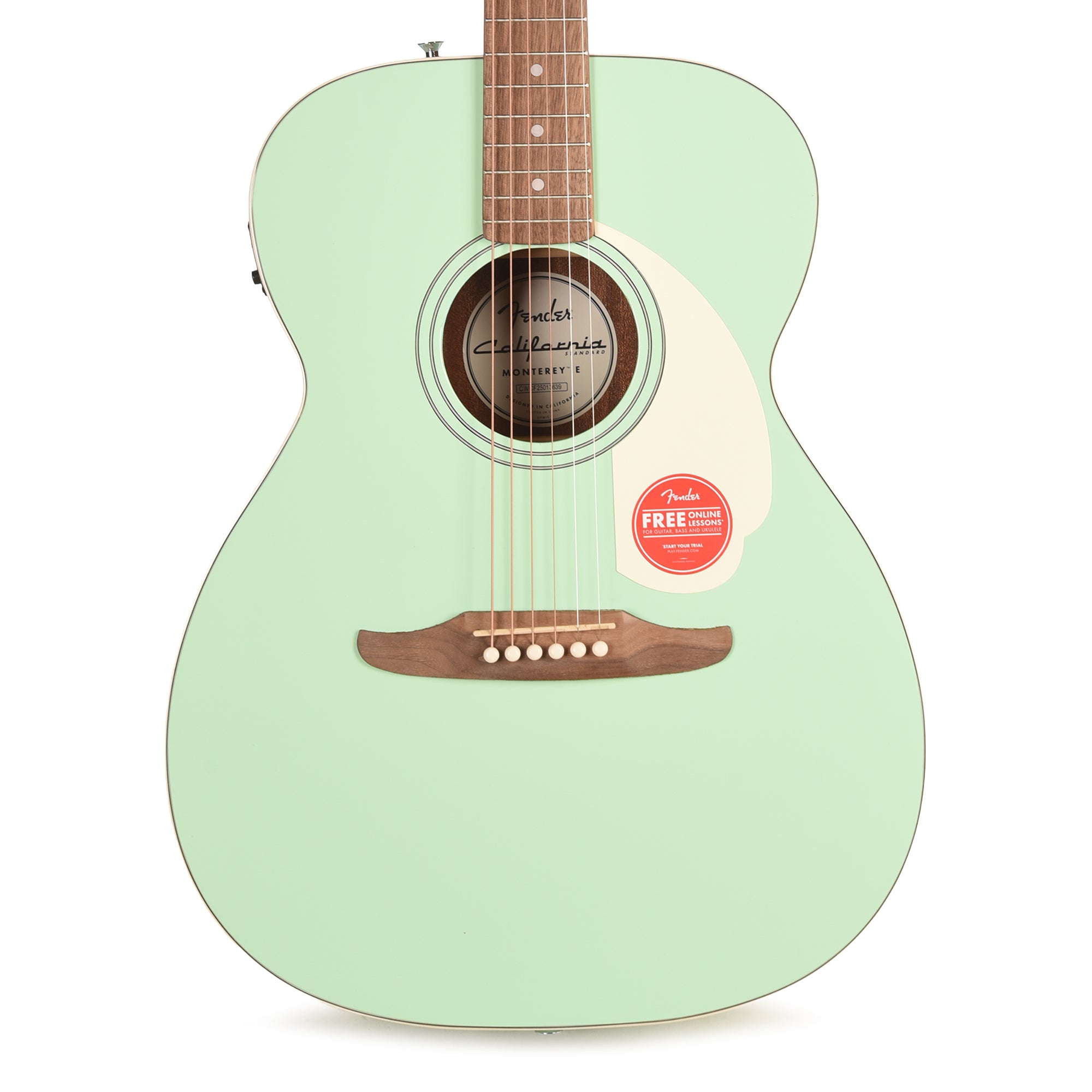 Fender California Standard Monterey E Surf Green Acoustic Guitars / Concert