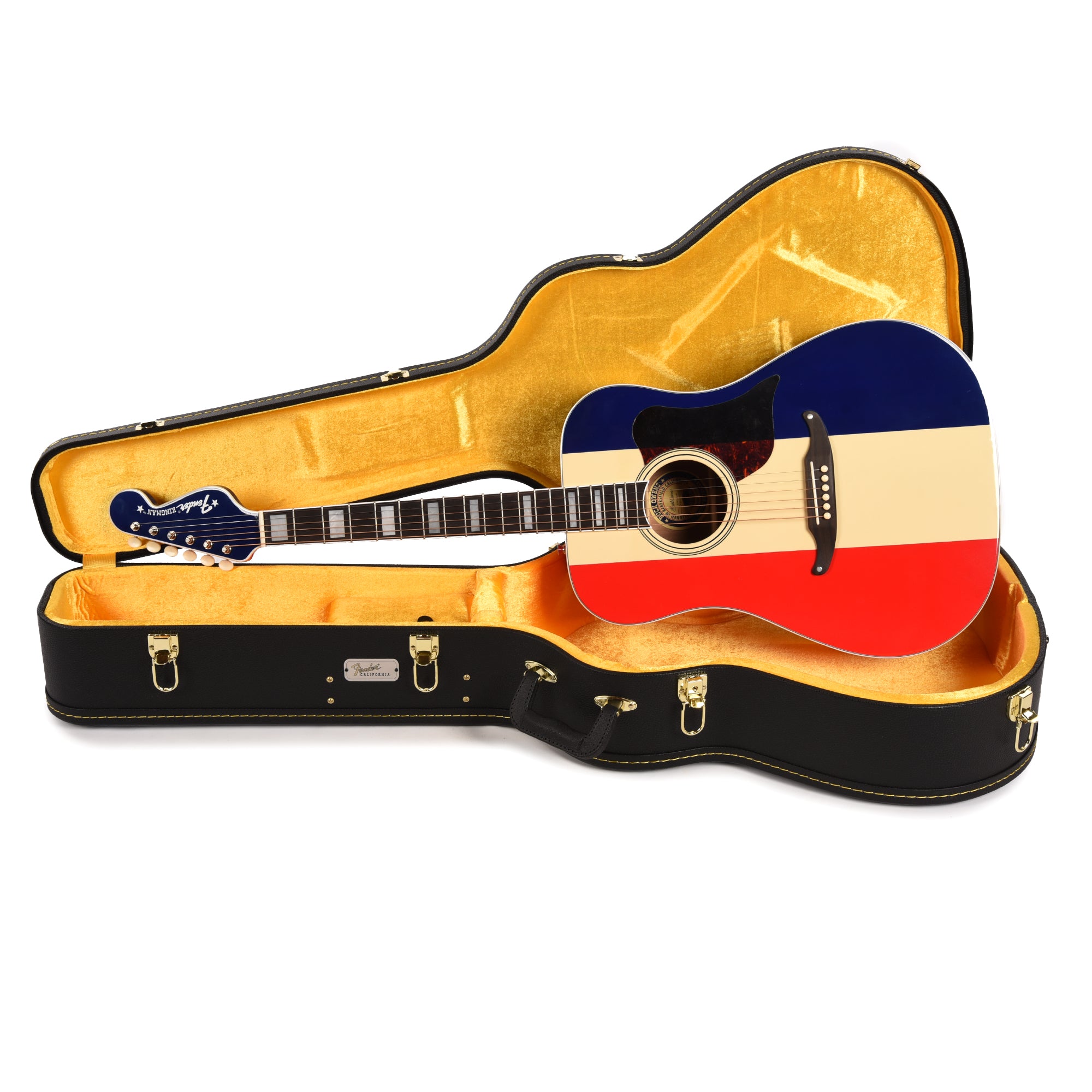Fender Artist Buck Owens Kingman Red, White and Blue Acoustic Guitars / Dreadnought
