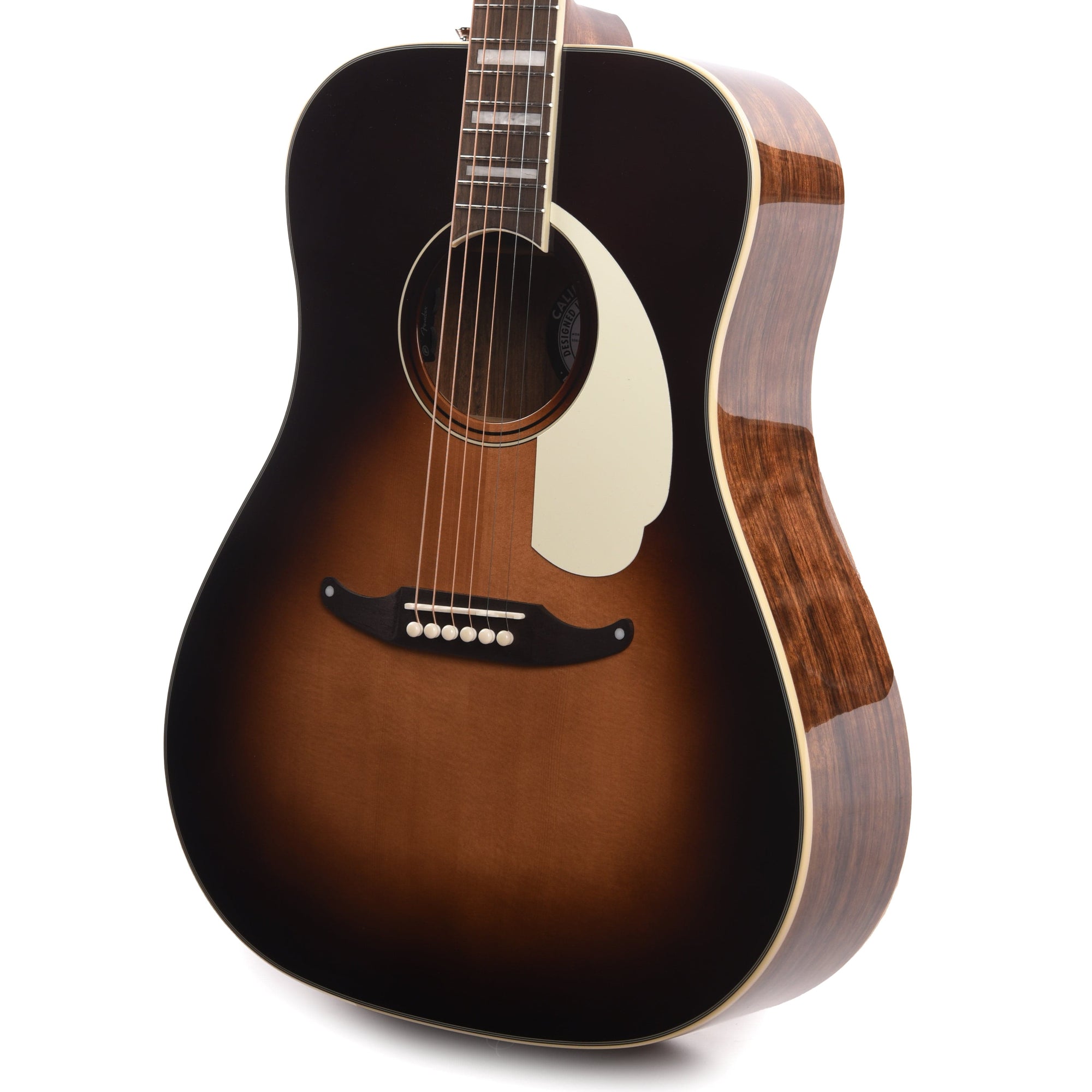 Fender King Vintage Akustikgitarre – Mojave OV Aged White Mit Pickguard & Case, Massiv Sitka-Fichte Decke, Fishman Sonitone Plus Elektronik