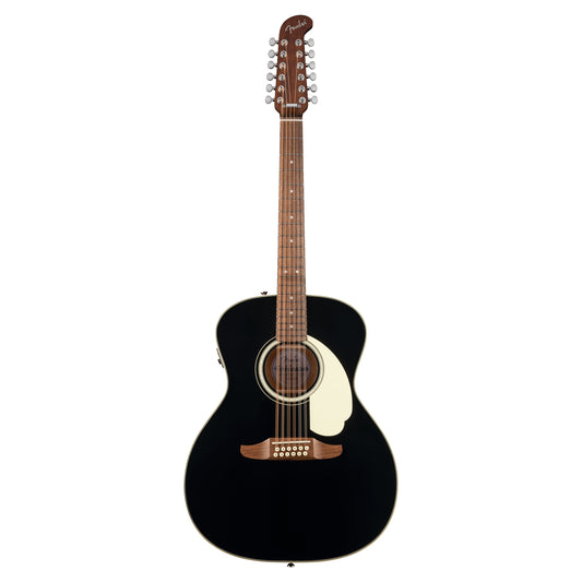 Fender California Deluxe Villager E 12-String Black Acoustic Guitars