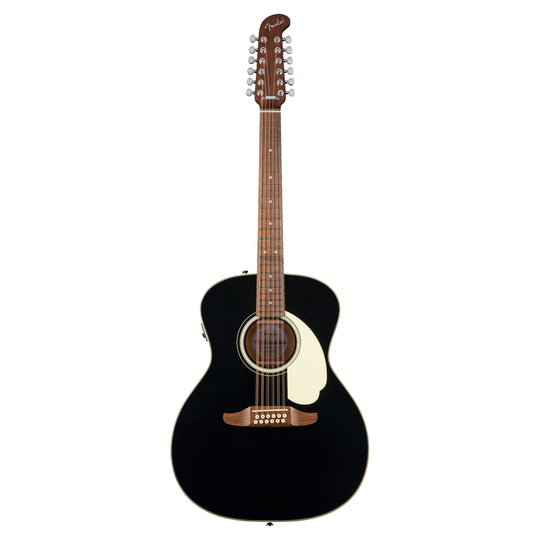 Fender California Deluxe Villager E 12-String Black Acoustic Guitars