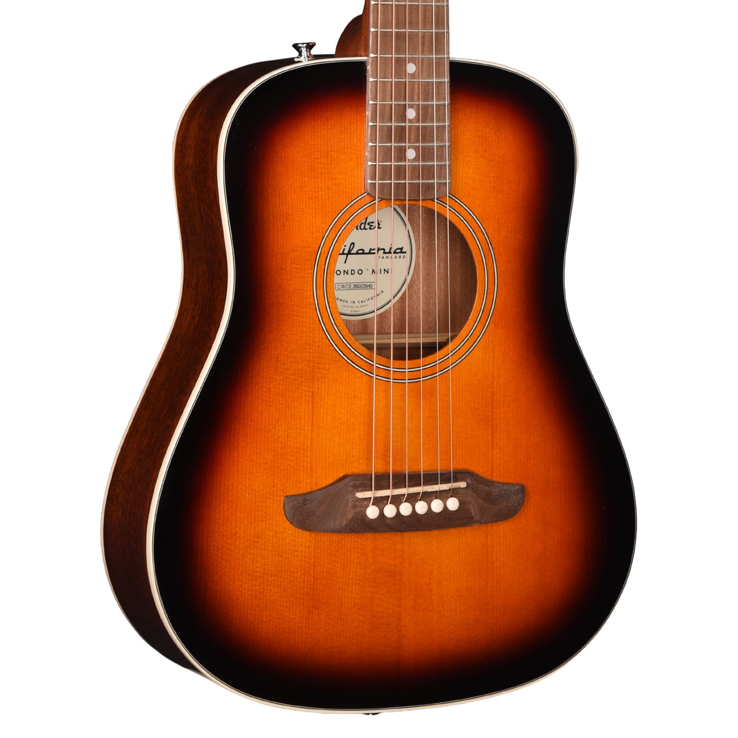 Fender California Standard Redondo Mini 3-Color Sunburst Acoustic Guitars