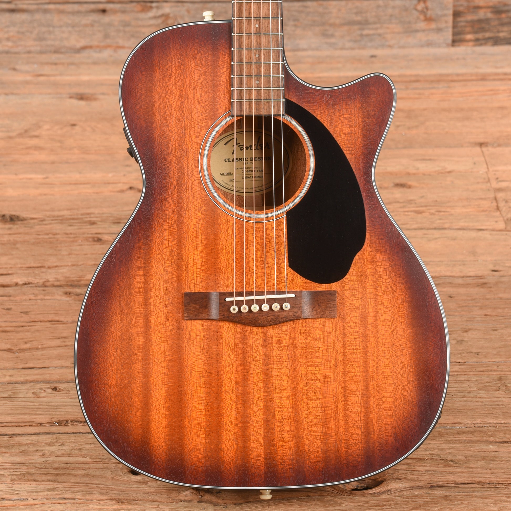 Fender CC-60SCE Mahogany Sunburst 2021 Acoustic Guitars