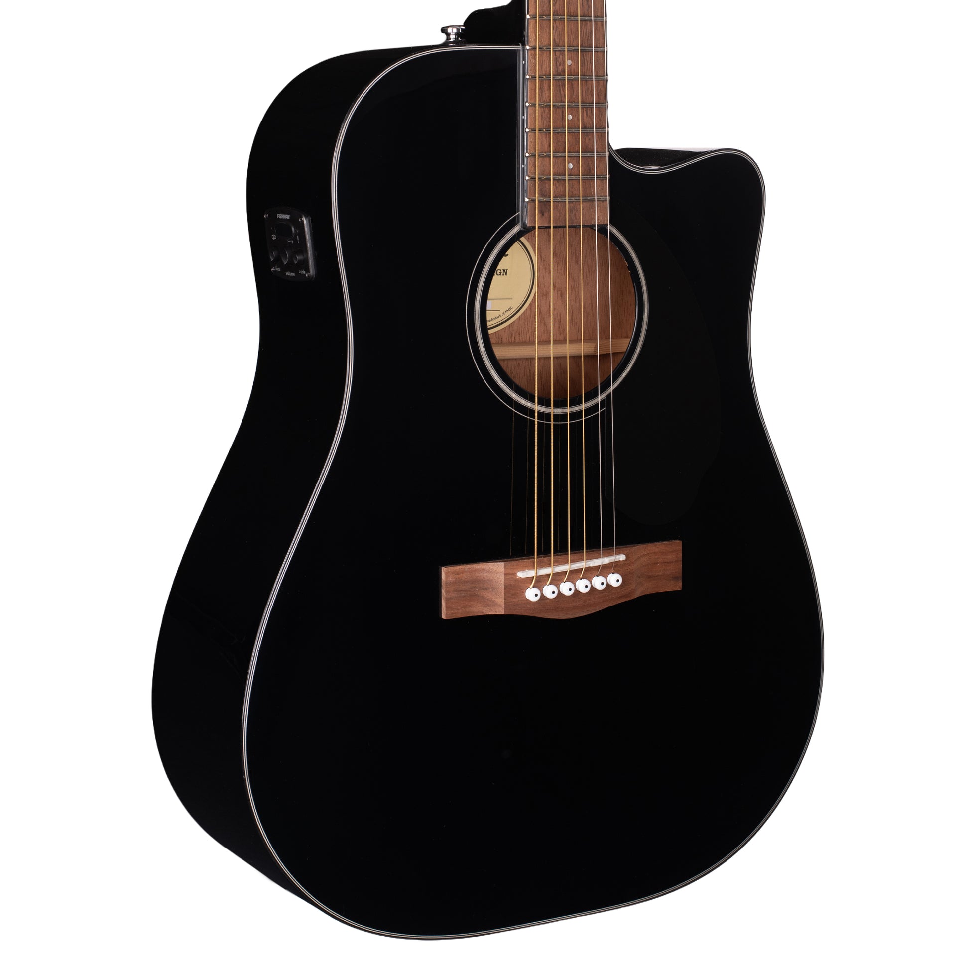 Fender CD-60SCE Acoustic-Electric Dreadnought Black Acoustic Guitars