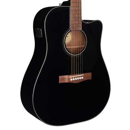 Fender CD-60SCE Acoustic-Electric Dreadnought Black Acoustic Guitars