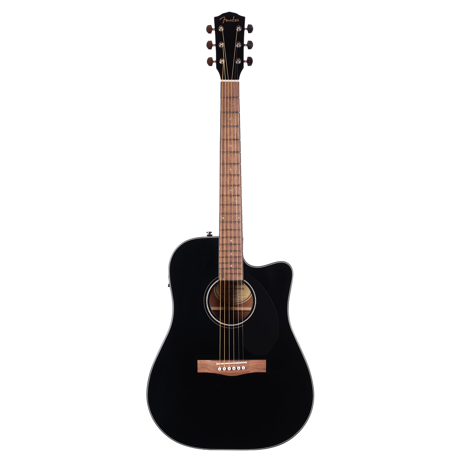 Fender CD-60SCE Acoustic-Electric Dreadnought Black Acoustic Guitars