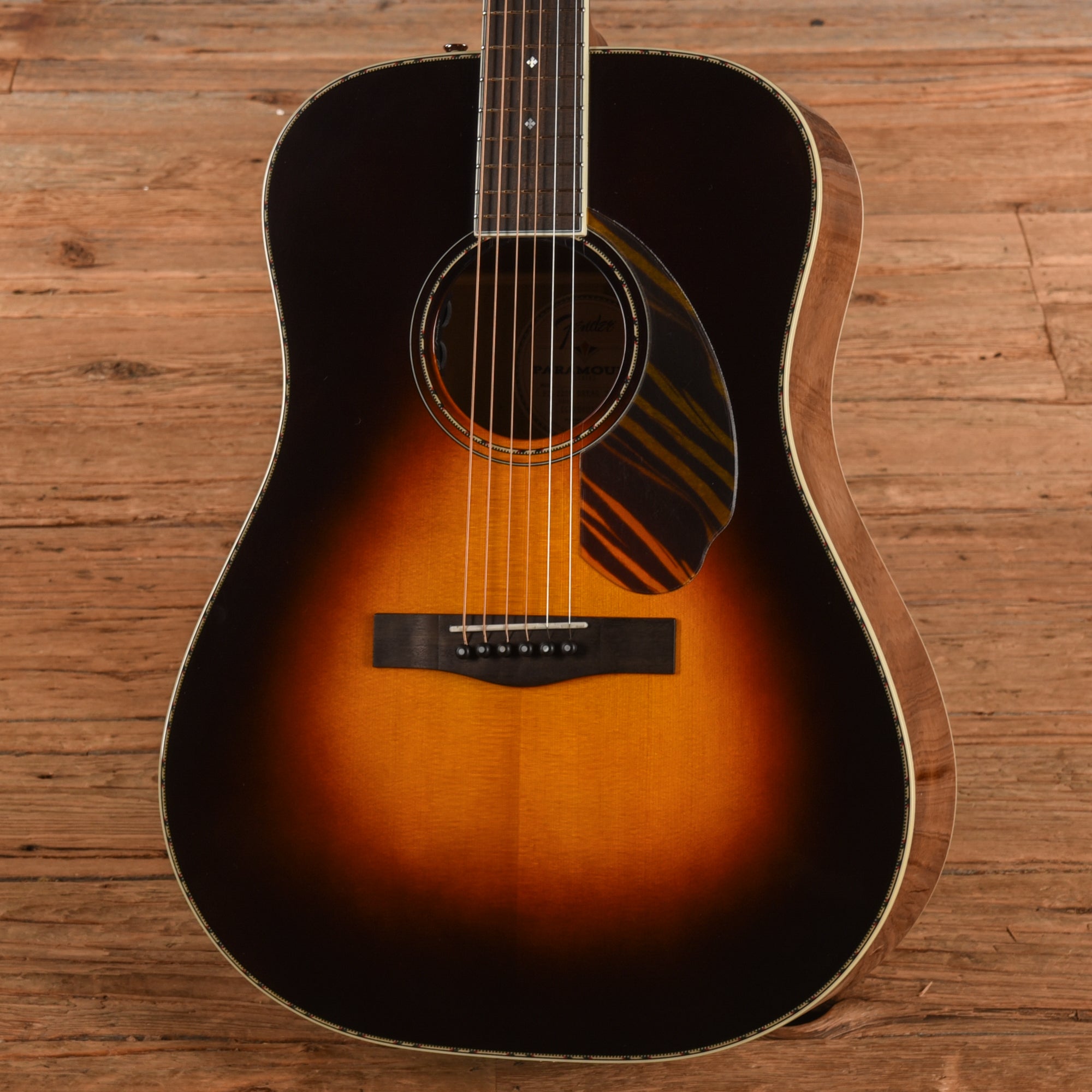 Fender PD-220E Dreadnought 3-Color Vintage Sunburst 2023 Acoustic Guitars