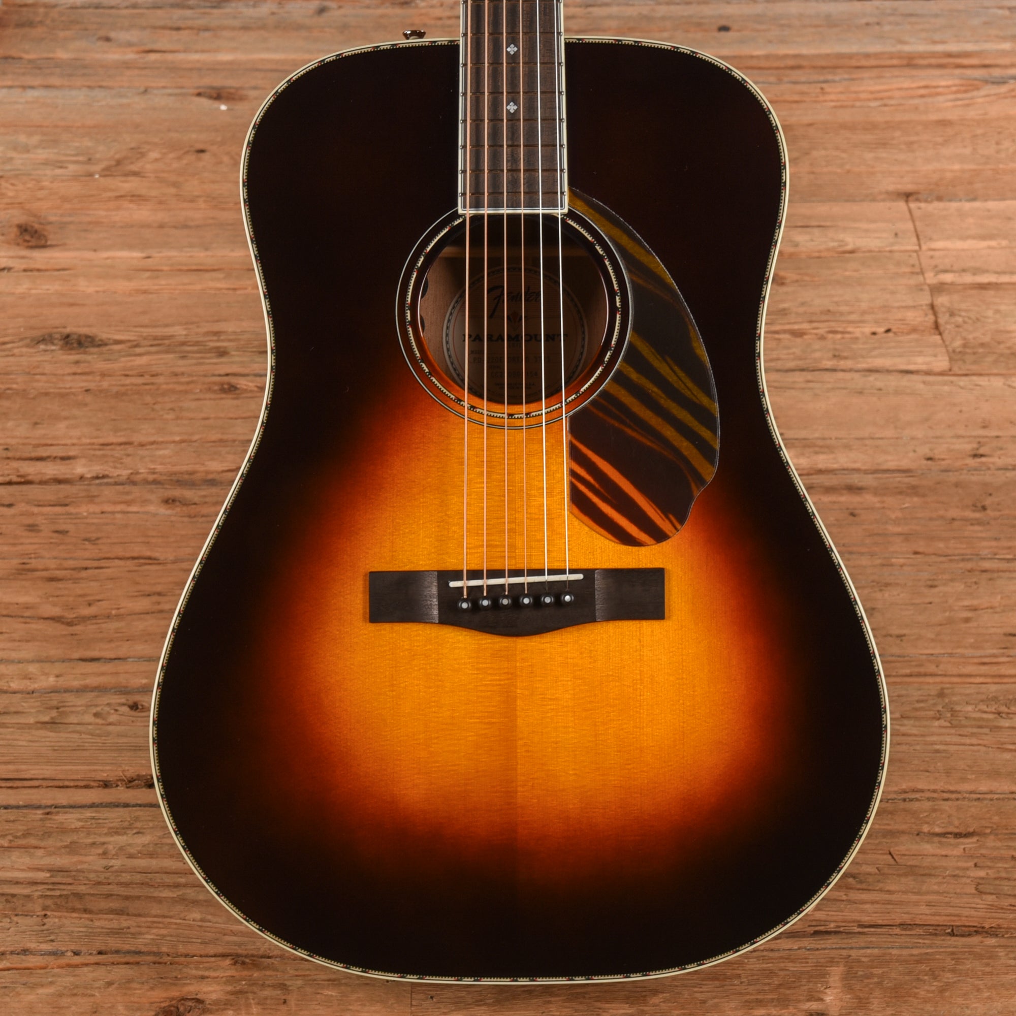 Fender PD-220E Dreadnought 3-Color Vintage Sunburst 2023 Acoustic Guitars