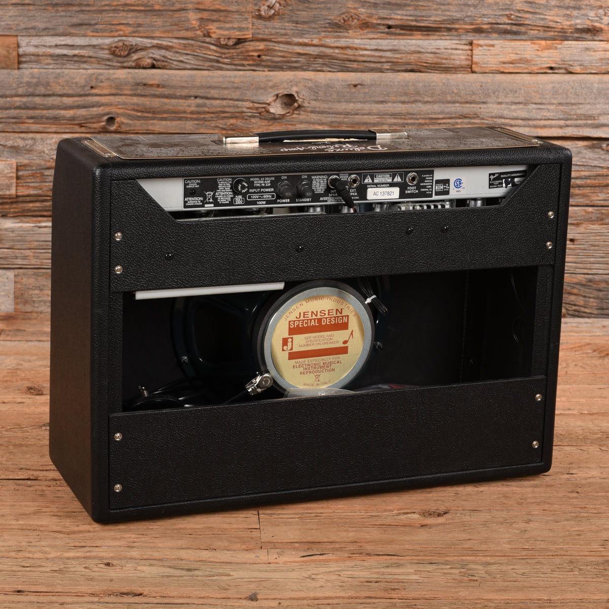 Fender '65 Deluxe Reverb Reissue 2-Channel 22-Watt 1x12" Guitar Combo Amp Black Amplifiers