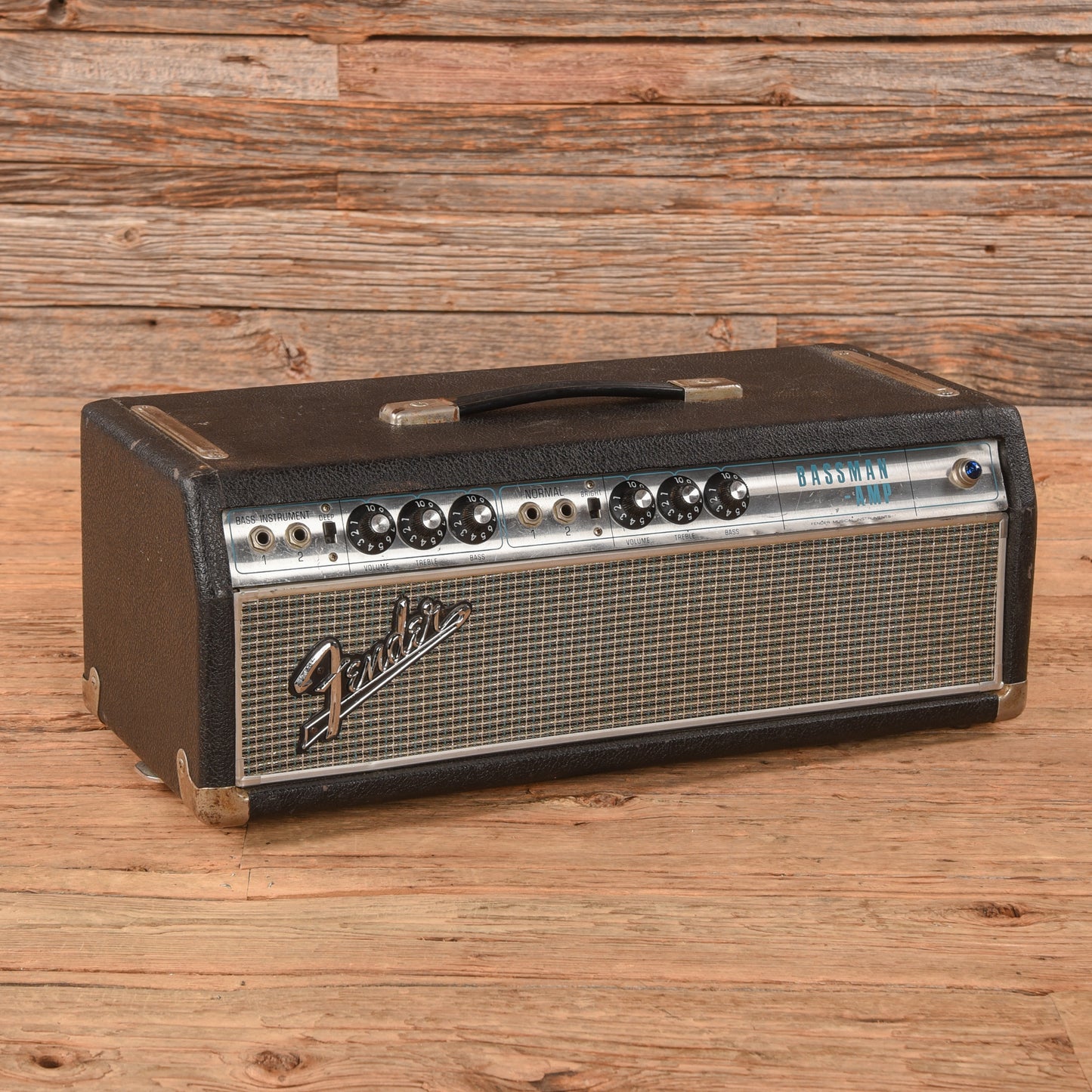 Fender Bassman "Drip Edge" 2-Channel 50-Watt Guitar Amp Head Black 1968 Amplifiers