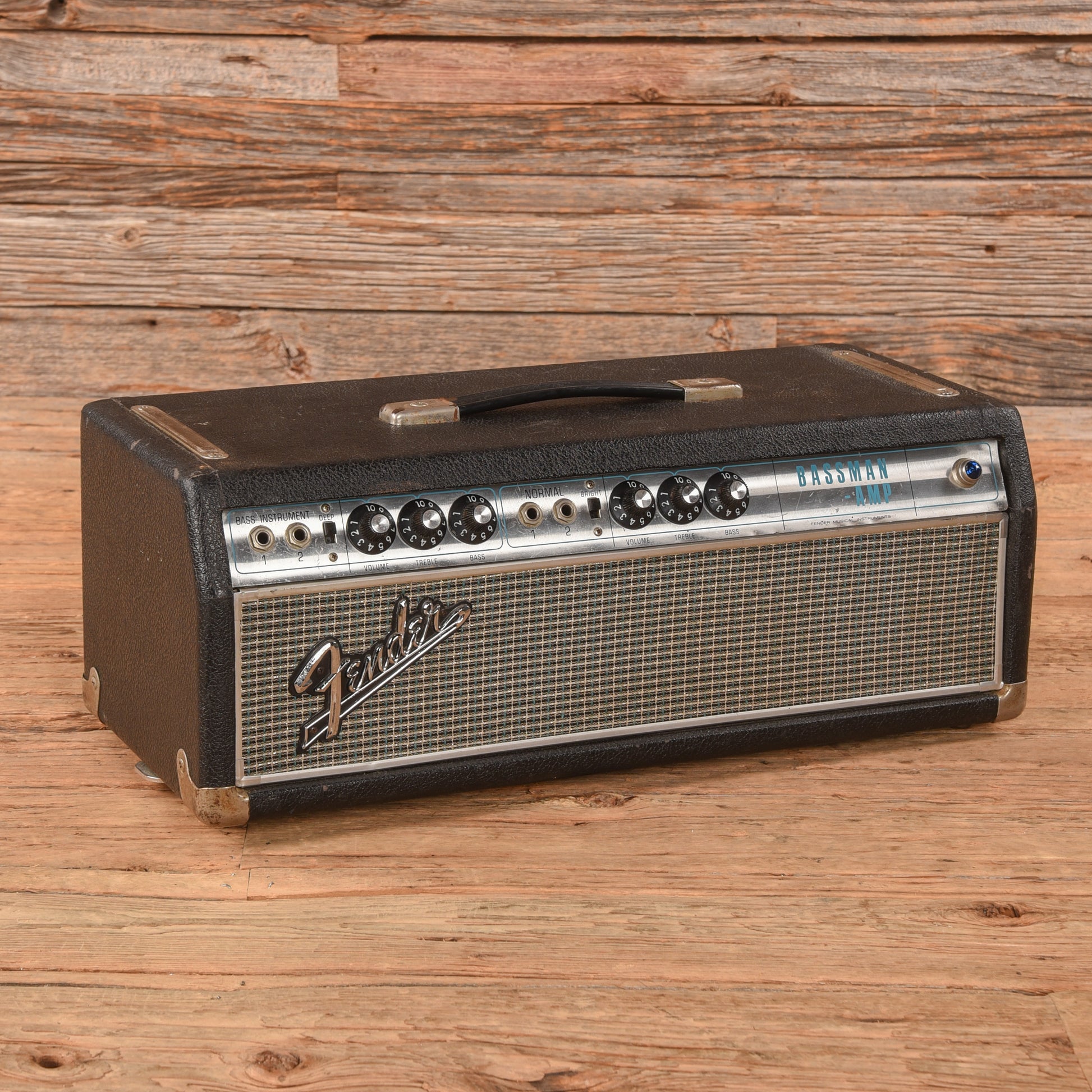 Fender Bassman "Drip Edge" 2-Channel 50-Watt Guitar Amp Head Black 1968 Amplifiers