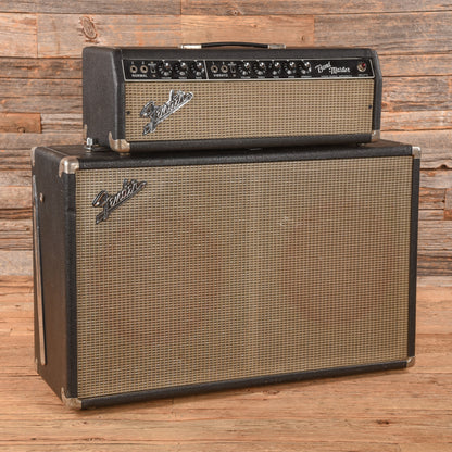 Fender Black Panel Bandmaster 40-Watt 2-Channel 2x12" Piggyback Guitar Amp Black 1967 Amplifiers