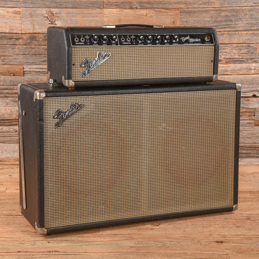 Fender Black Panel Bandmaster 40-Watt 2-Channel 2x12" Piggyback Guitar Amp Black 1967 Amplifiers