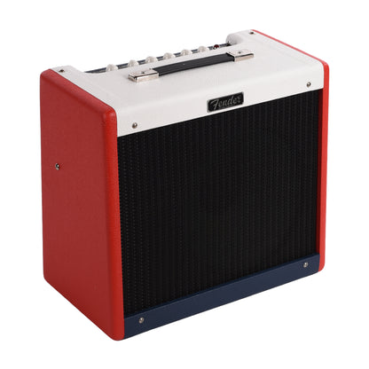 Fender Blues Junior IV Color Trio w/Eminence Cannabis Rex Red, White and Blue Amplifiers