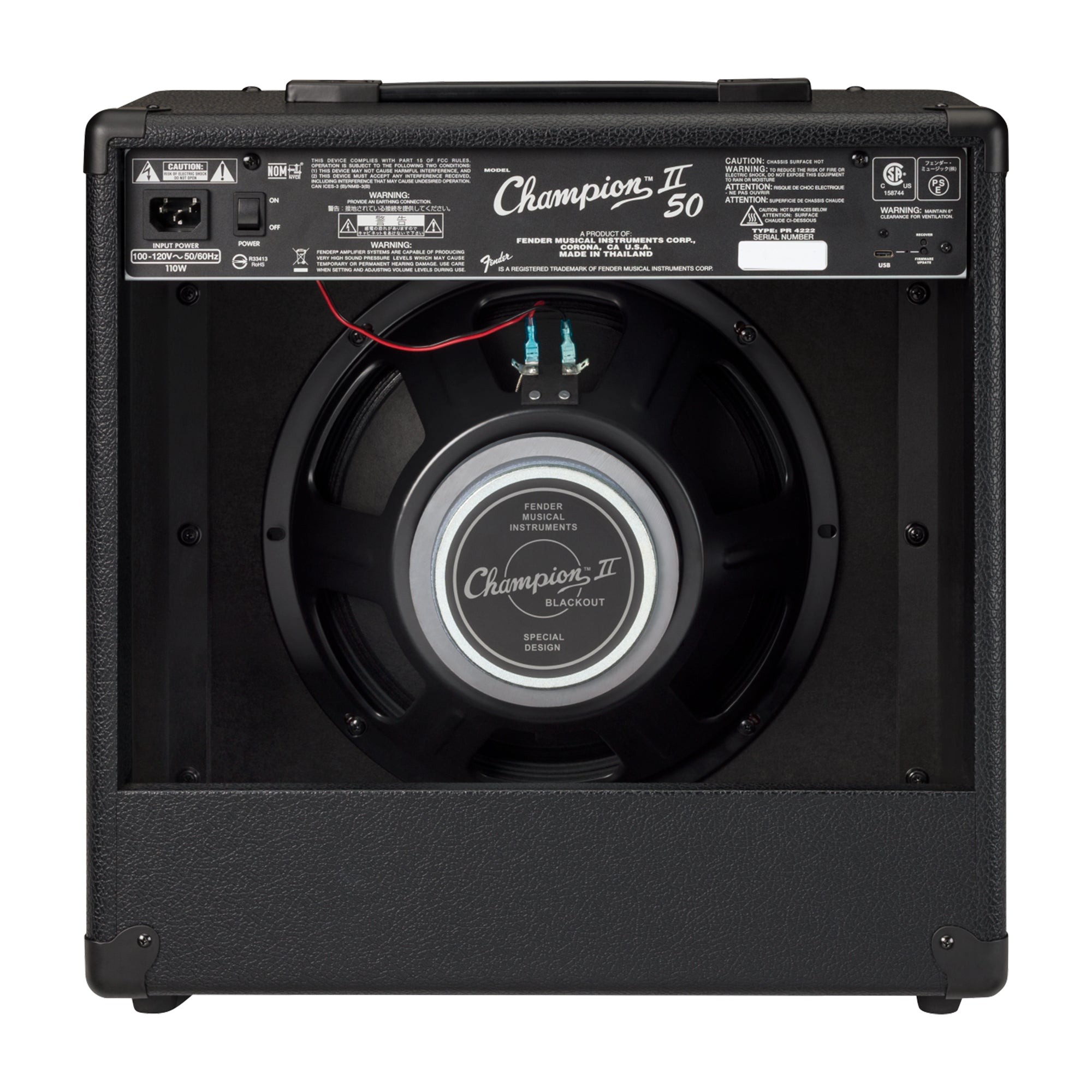 Fender Champion II 50 Blackout 120V Amplifiers