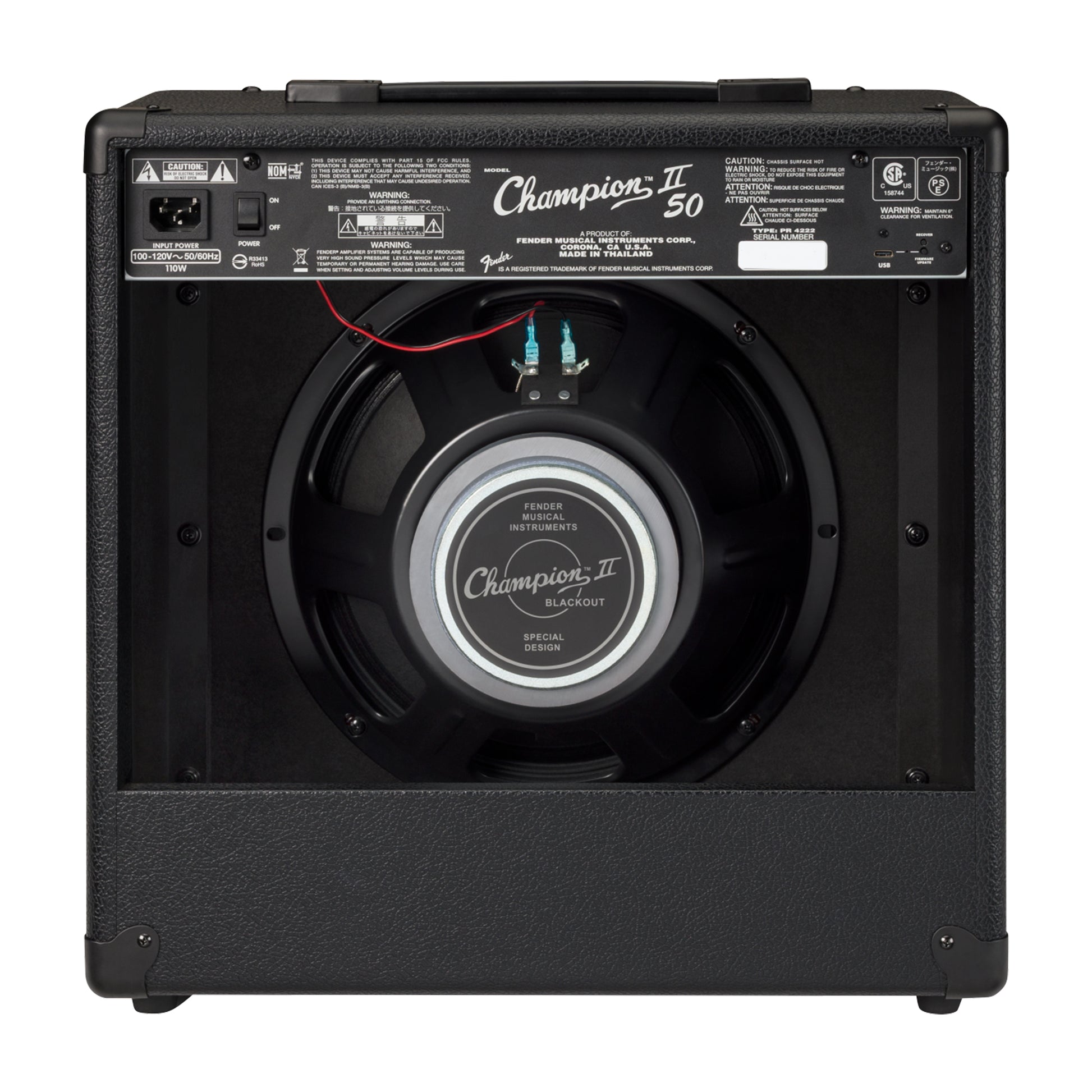 Fender Champion II 50 Blackout 120V Amplifiers