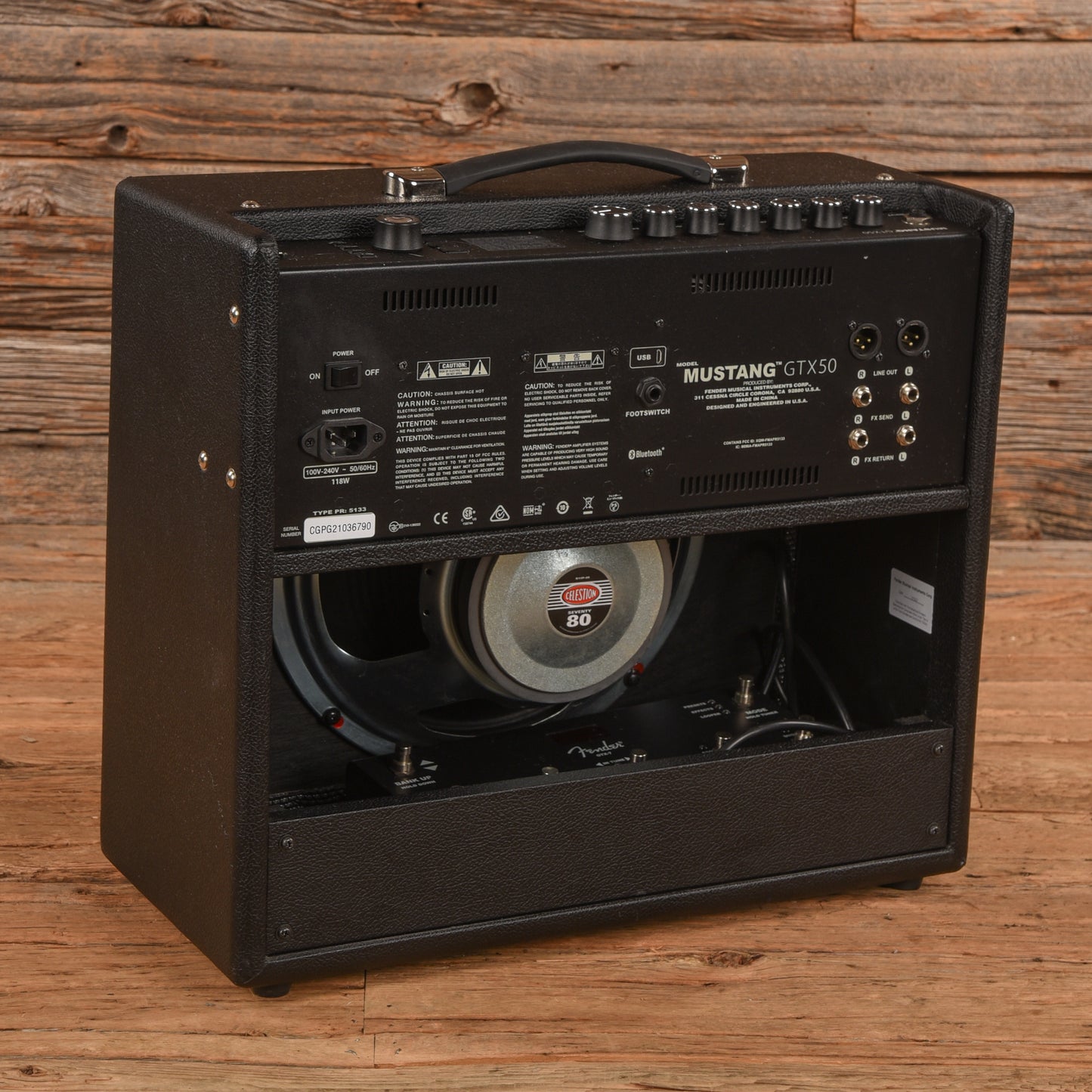 Fender Mustang GTX50 50-Watt 1x12" Digital Modeling Guitar Combo w/ GTX7 Footswitch Amplifiers