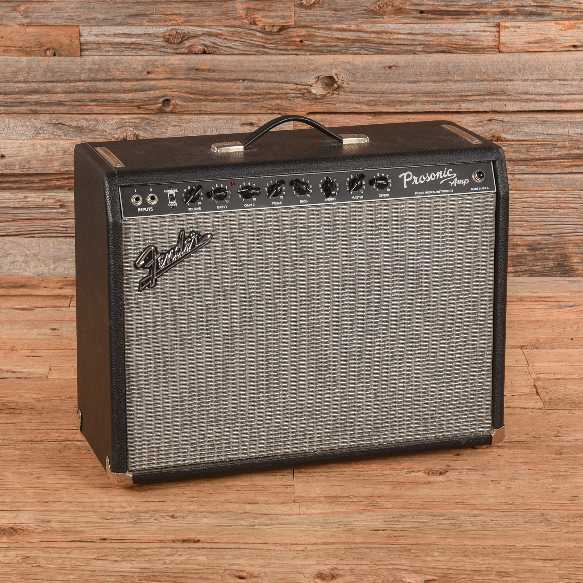 Fender Prosonic Amp 2-Channel 60-Watt 2x10" Guitar Combo Black 1995 Amplifiers