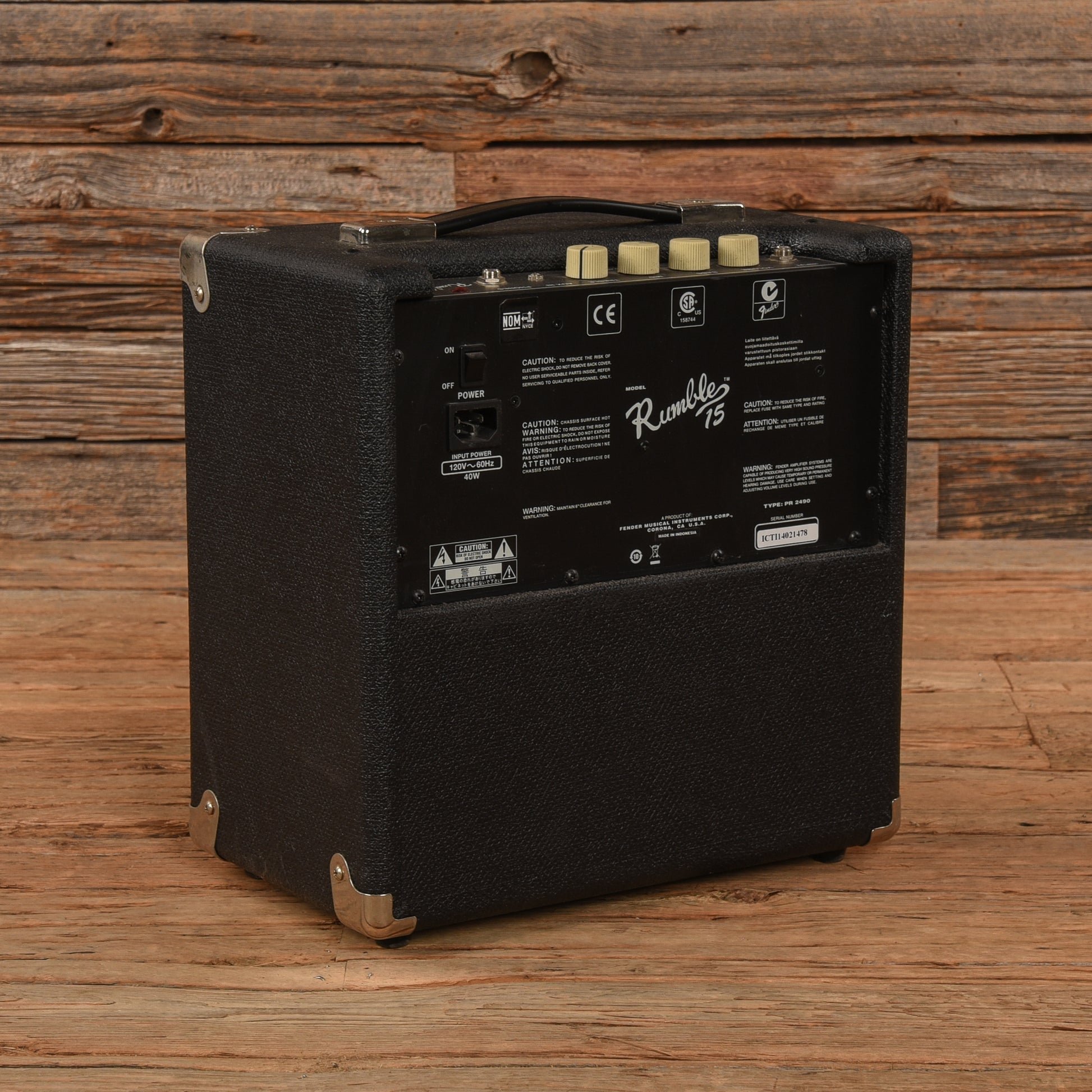 Fender Rumble 15 V3 15-Watt 1x8" Bass Combo Amp Amps / Bass Amps / Bass Cabinets