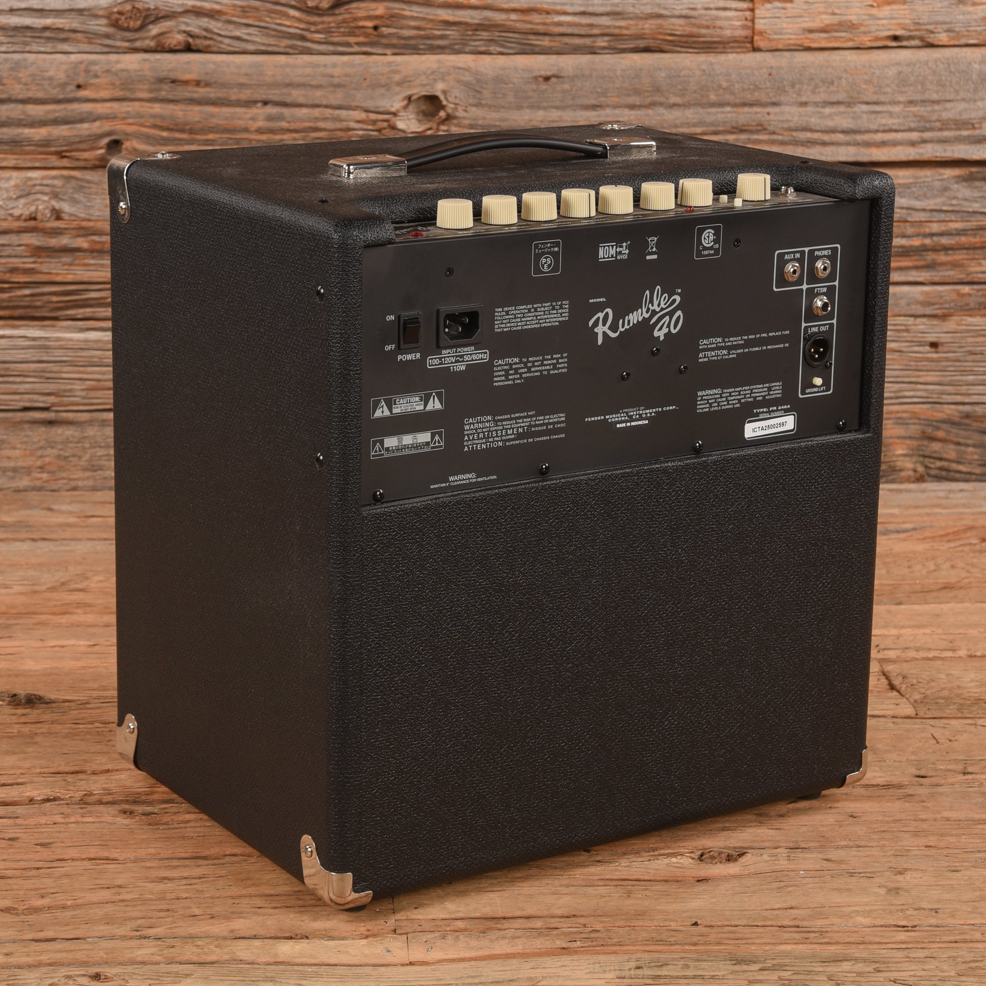 Fender Rumble 40 V3 40-Watt 1x10" Bass Combo Amp Amps / Bass Amps / Bass Cabinets