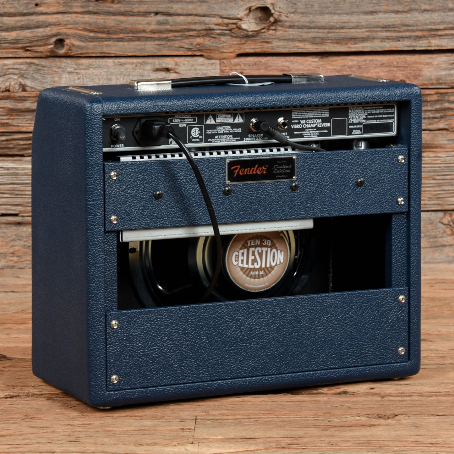 Fender '68 Custom Pro Vibro Champ Reverb FSR Limited Edition 5-Watt 1x10" Guitar Combo Navy Blue Amps / Guitar Amps / Guitar Cabinets