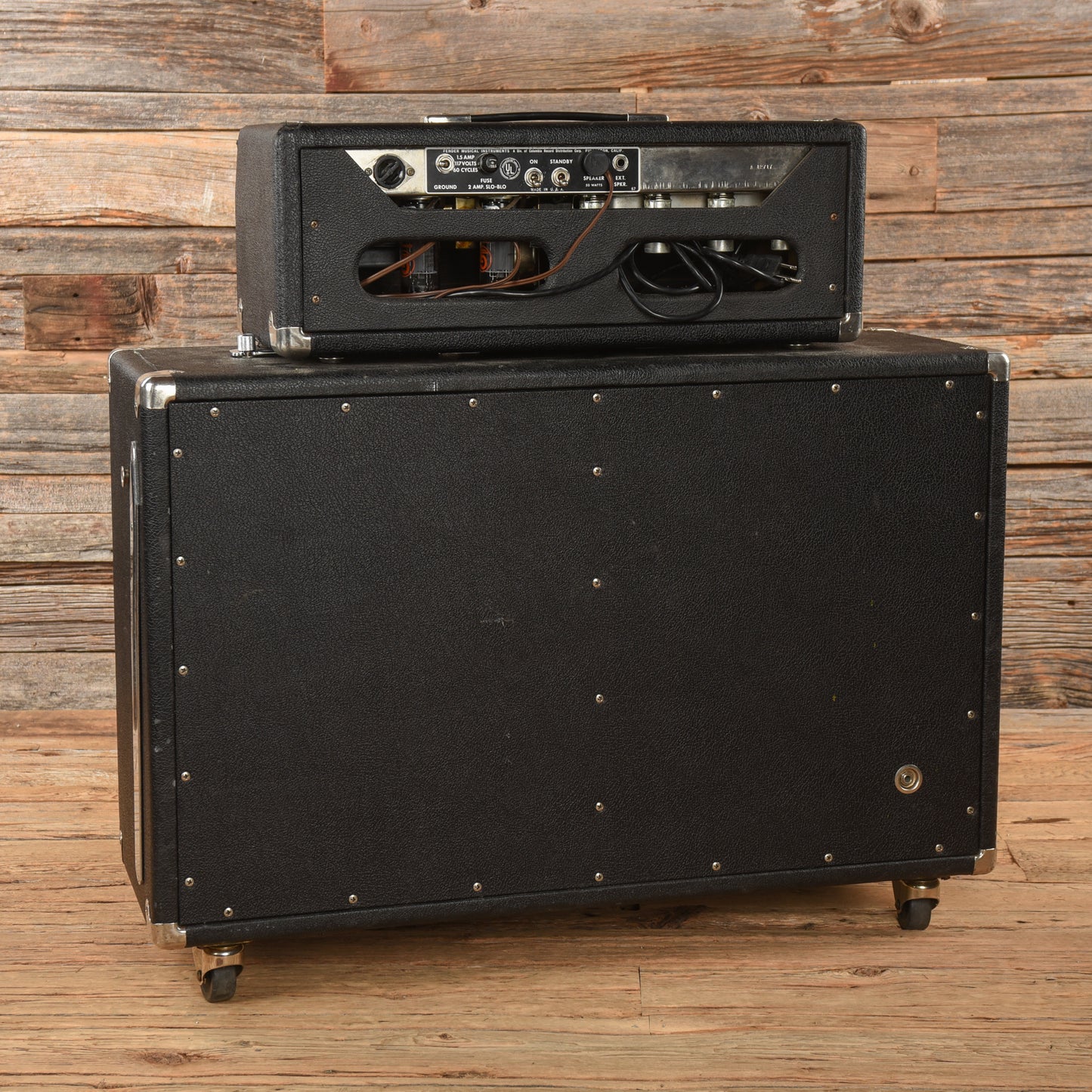 Fender Bassman 2-Channel 50-Watt Guitar Amp Head w/ 2x10 Cab  1965 Amps / Guitar Amps / Guitar Cabinets