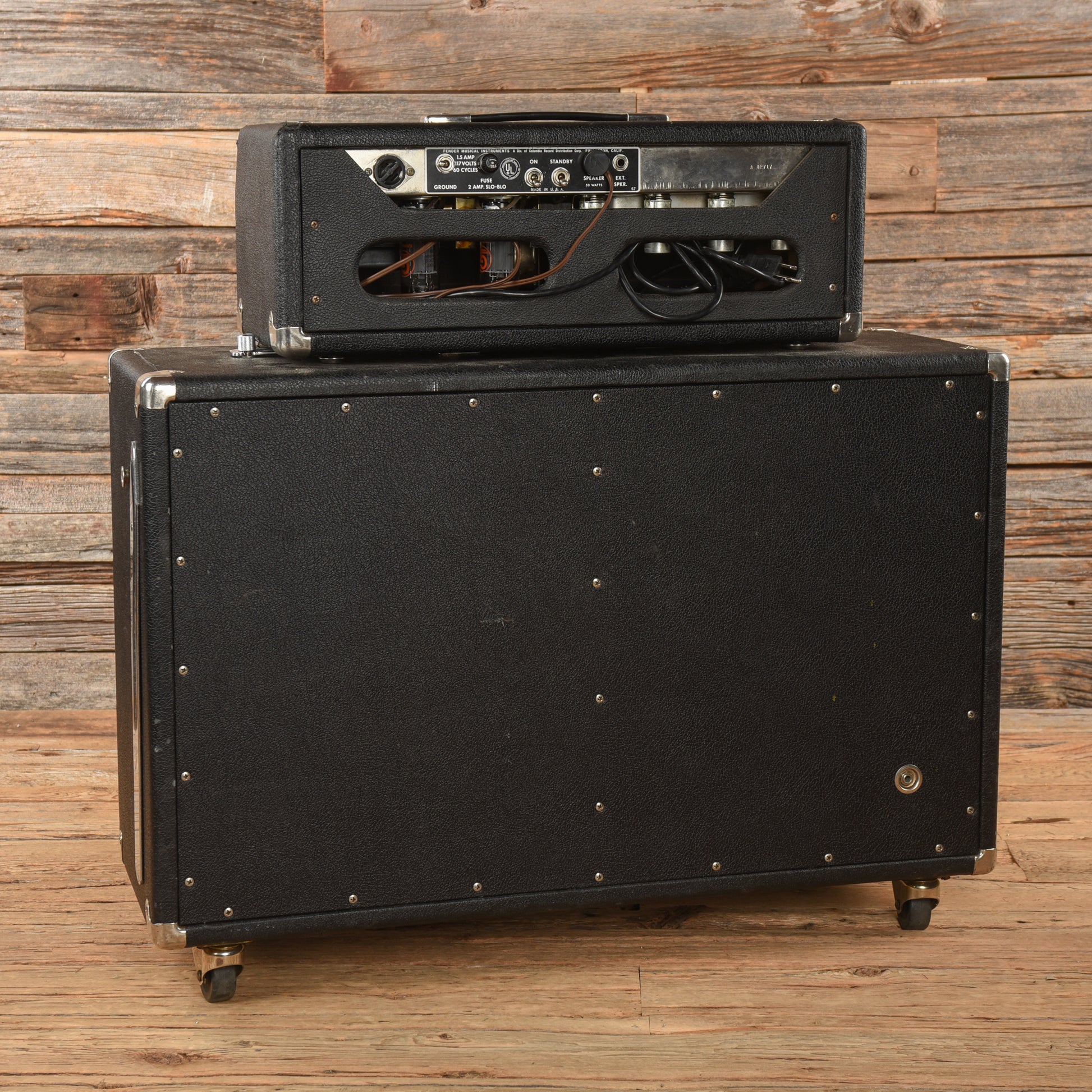 Fender Bassman 2-Channel 50-Watt Guitar Amp Head w/ 2x10 Cab  1965 Amps / Guitar Amps / Guitar Cabinets