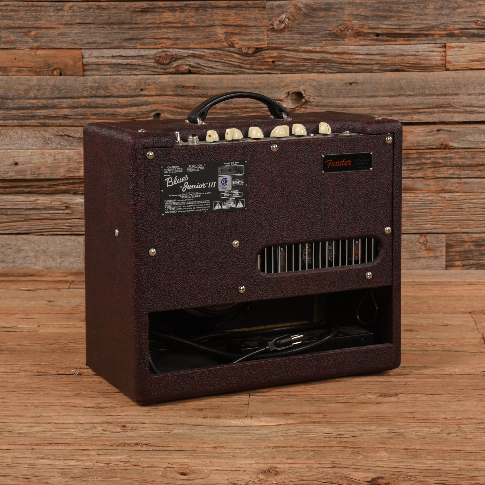 Fender Blues Junior III Limited Edition Wine Red 15-Watt 1x12" Guitar Combo Amp Amps / Guitar Amps / Guitar Cabinets