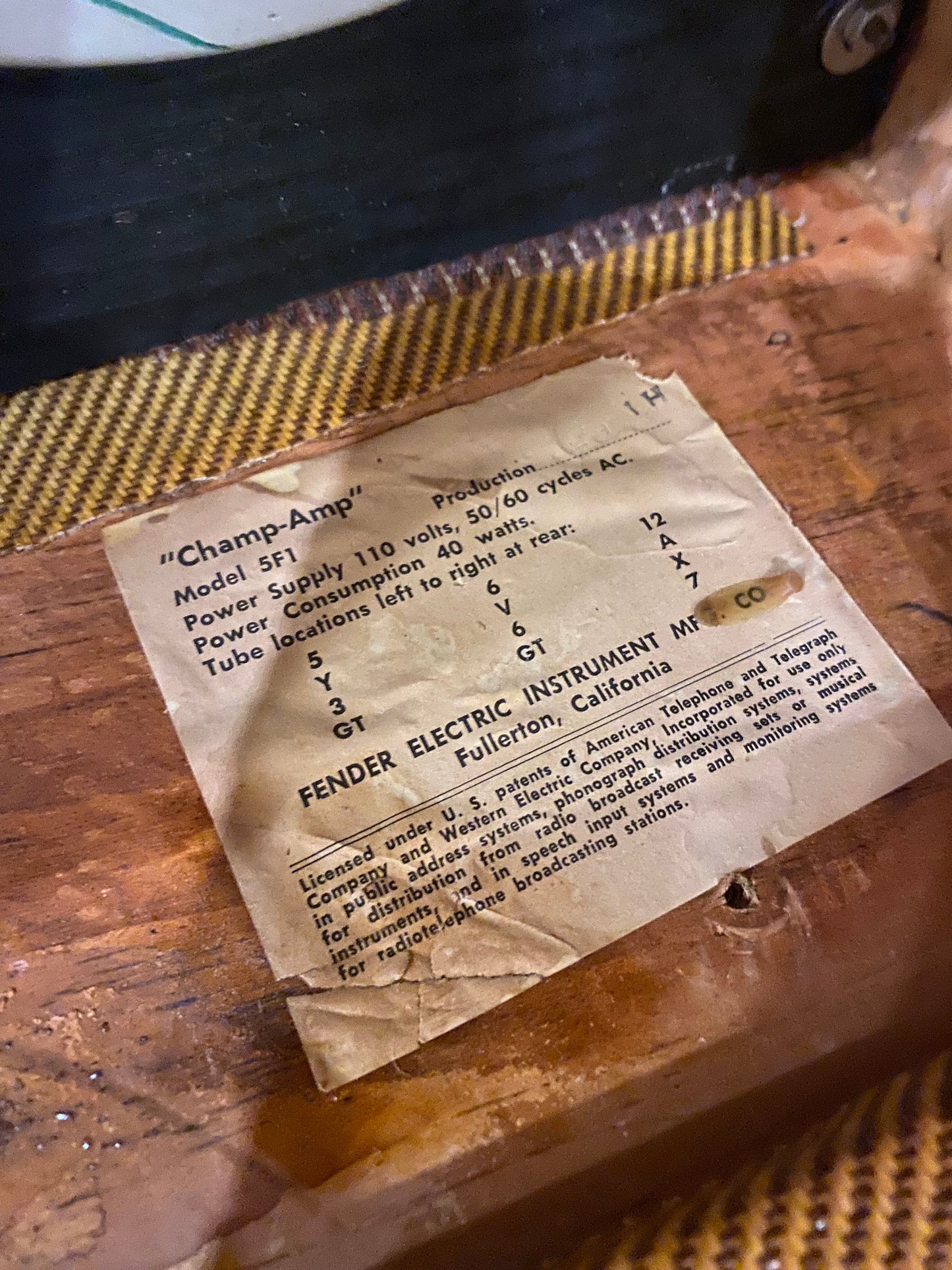 Fender Champ  1959 Amps / Guitar Amps / Guitar Cabinets