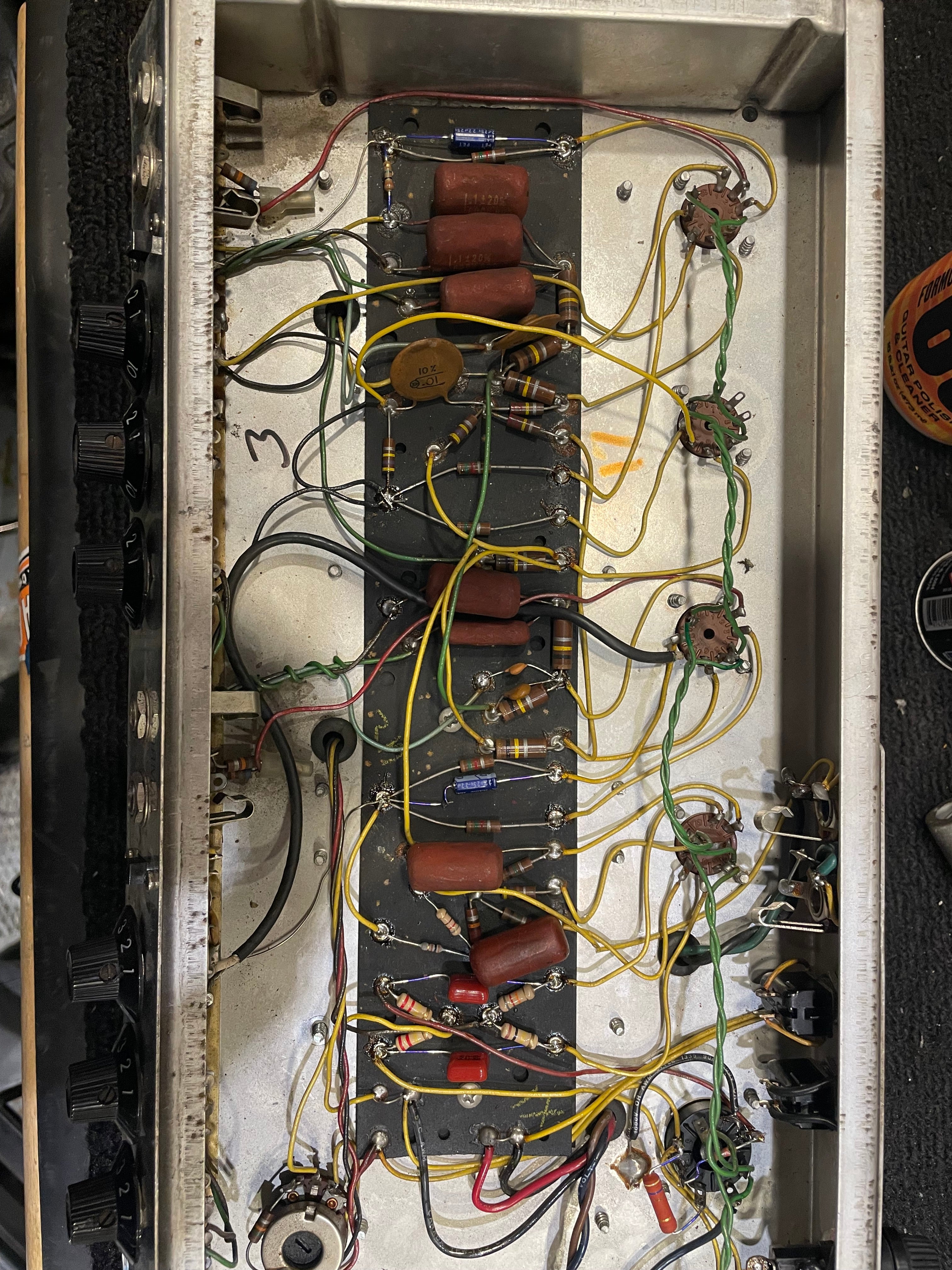 Fender Drip Edge Bassman Head w/ Matching Vertical 2x15 Cabinet  1969 Amps / Guitar Amps / Guitar Cabinets