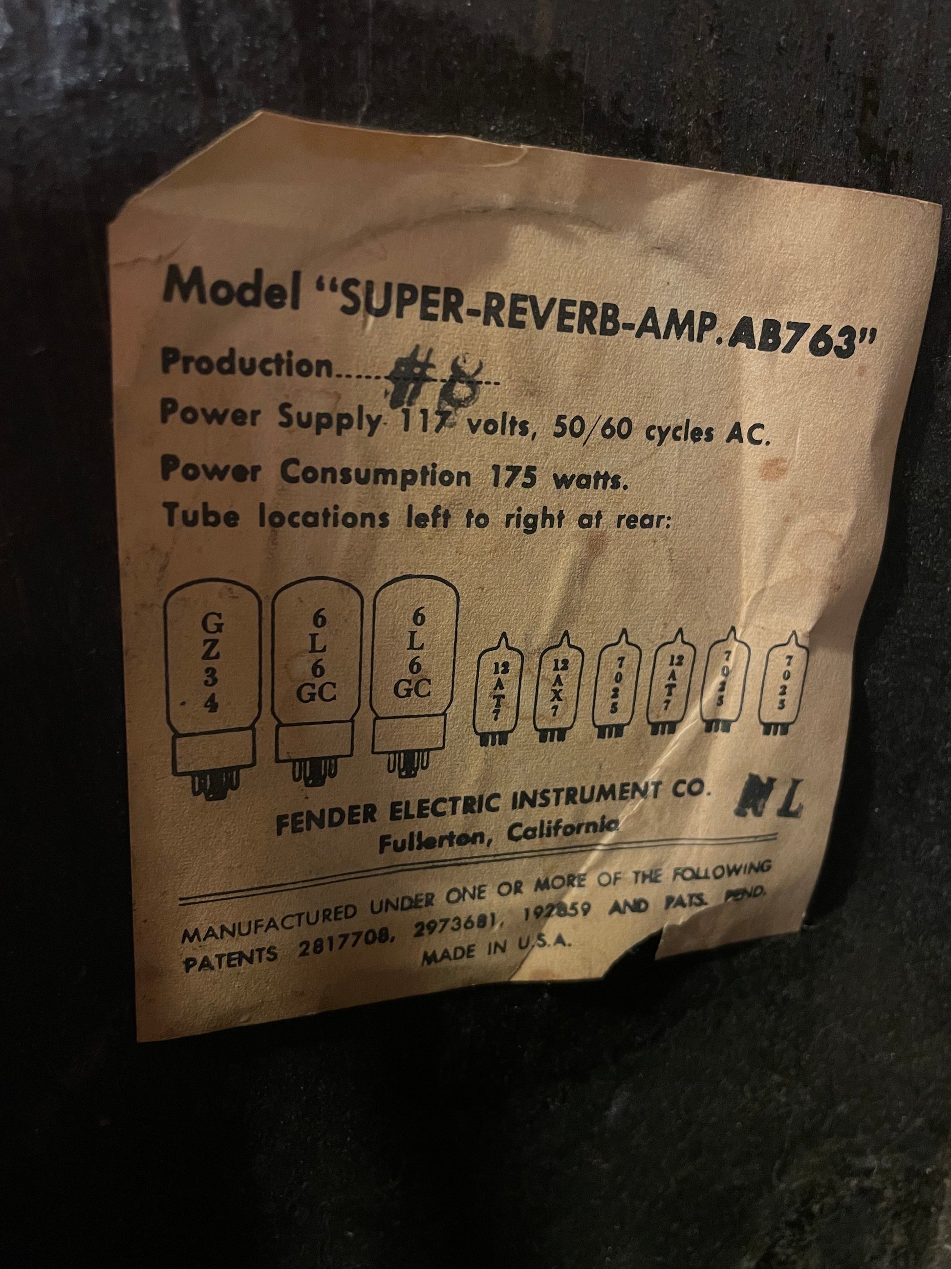 Fender Super Reverb 2-Channel 40-Watt 4x10" Guitar Combo Amp  1964 Amps / Guitar Amps / Guitar Cabinets