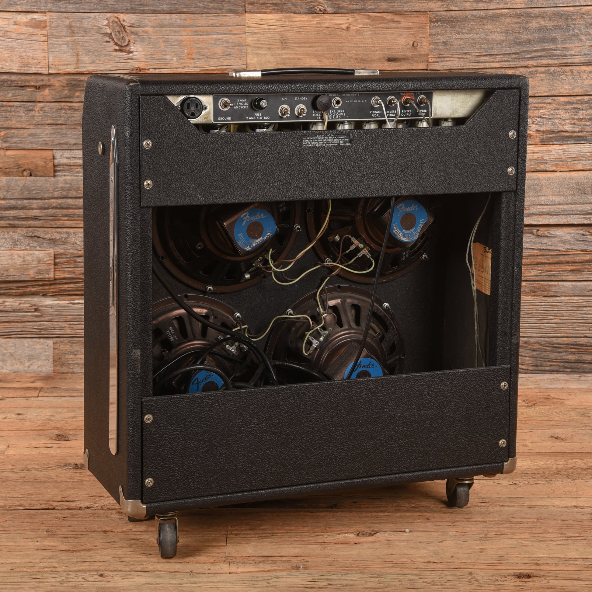 Fender Super Reverb 2-Channel 45-Watt 4x10" Guitar Combo Amp w/Black Panels  1974 Amps / Guitar Amps / Guitar Cabinets
