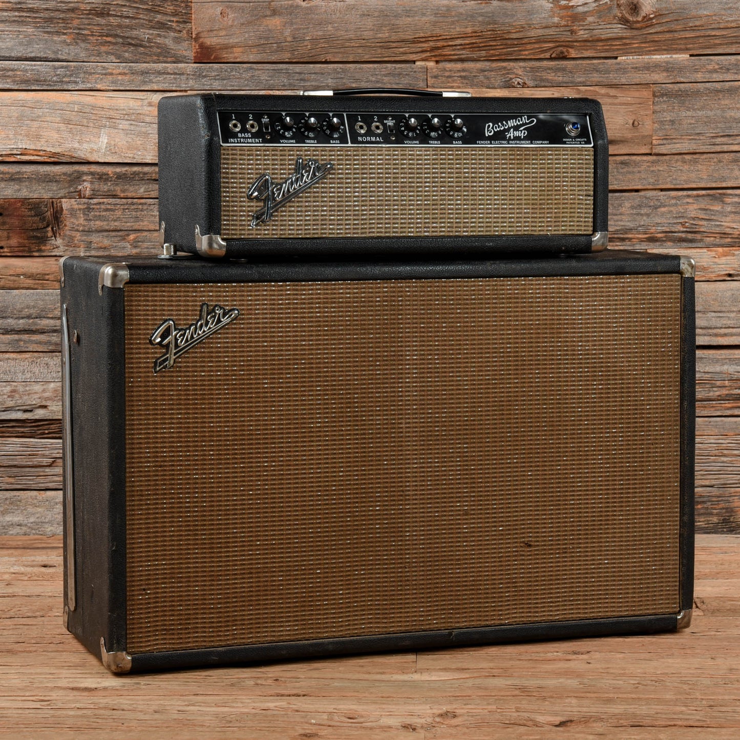 Fender 1966 Fender Bassman Piggyback Black  1966 Amps / Guitar Amps / Guitar Combos