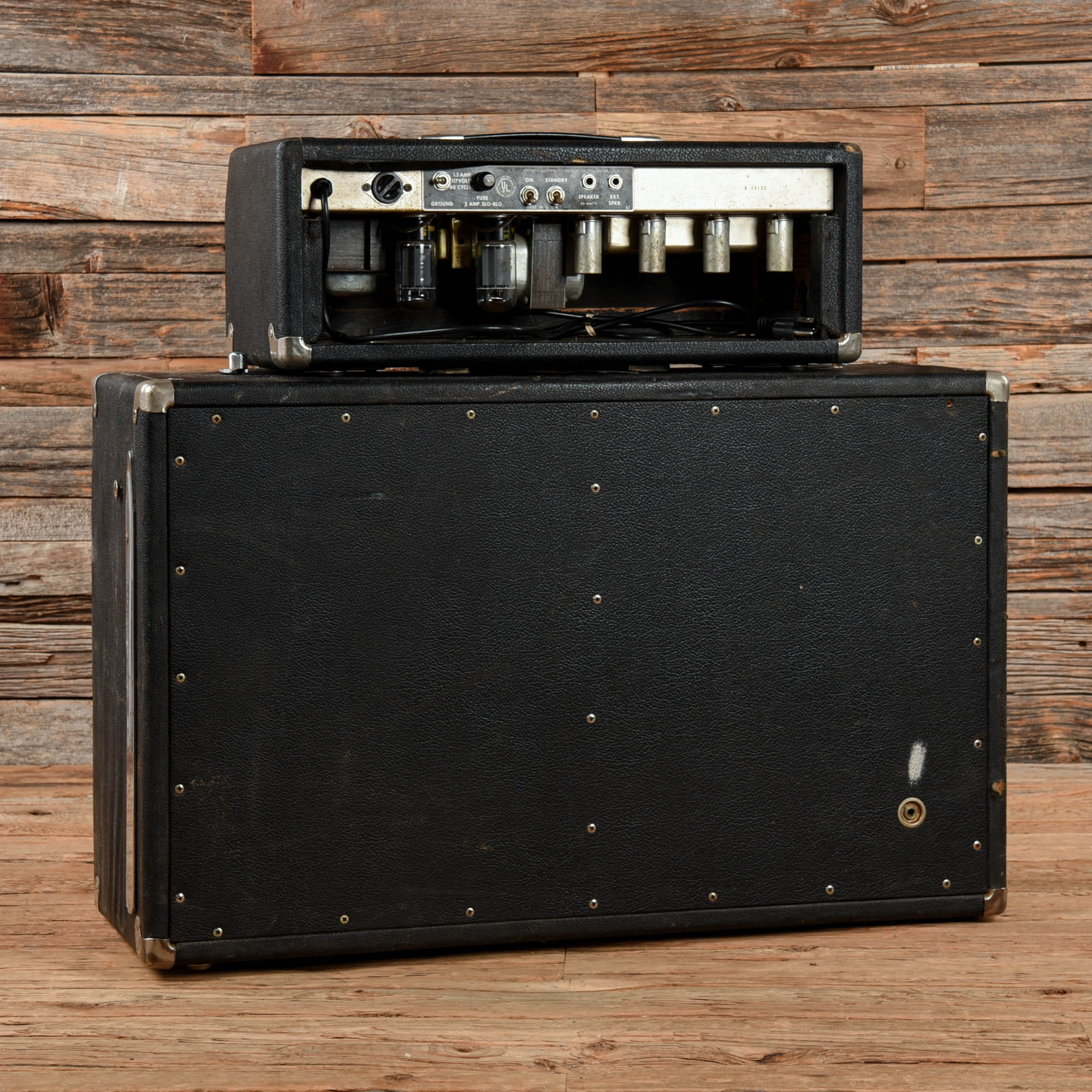 Fender 1966 Fender Bassman Piggyback Black  1966 Amps / Guitar Amps / Guitar Combos