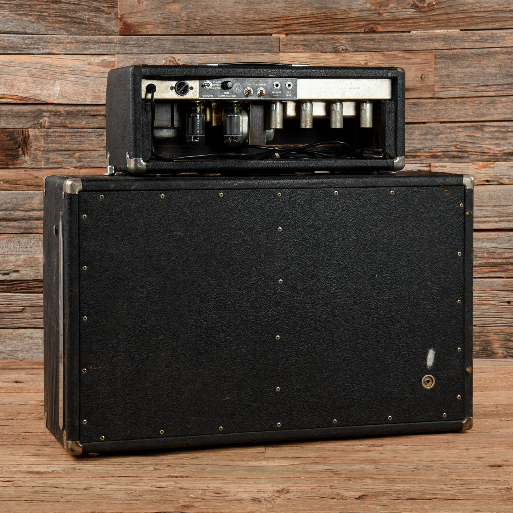 Fender 1966 Fender Bassman Piggyback Black  1966 Amps / Guitar Amps / Guitar Combos
