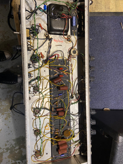 Fender Bassman "Drip Edge" w/ Matching 2x15" Guitar Speaker Cabinet  1969 Amps / Guitar Cabinets