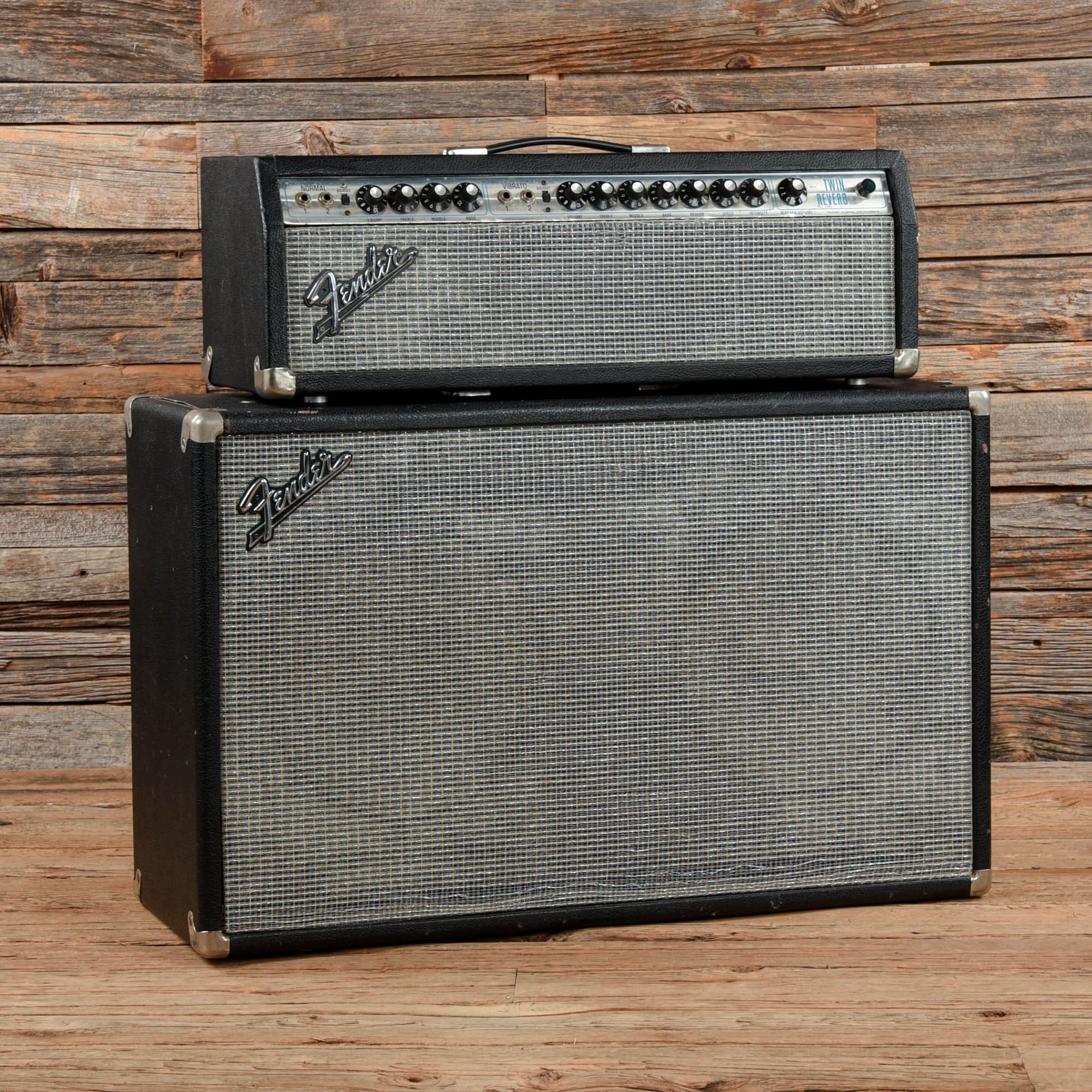 Fender Twin Reverb 2 Channel 85 Watt Head And 2x12 Cab 1972 Chicago fender-twin-reverb-2-channel-85-watt-head-and-2x12-cab-1972-chicago