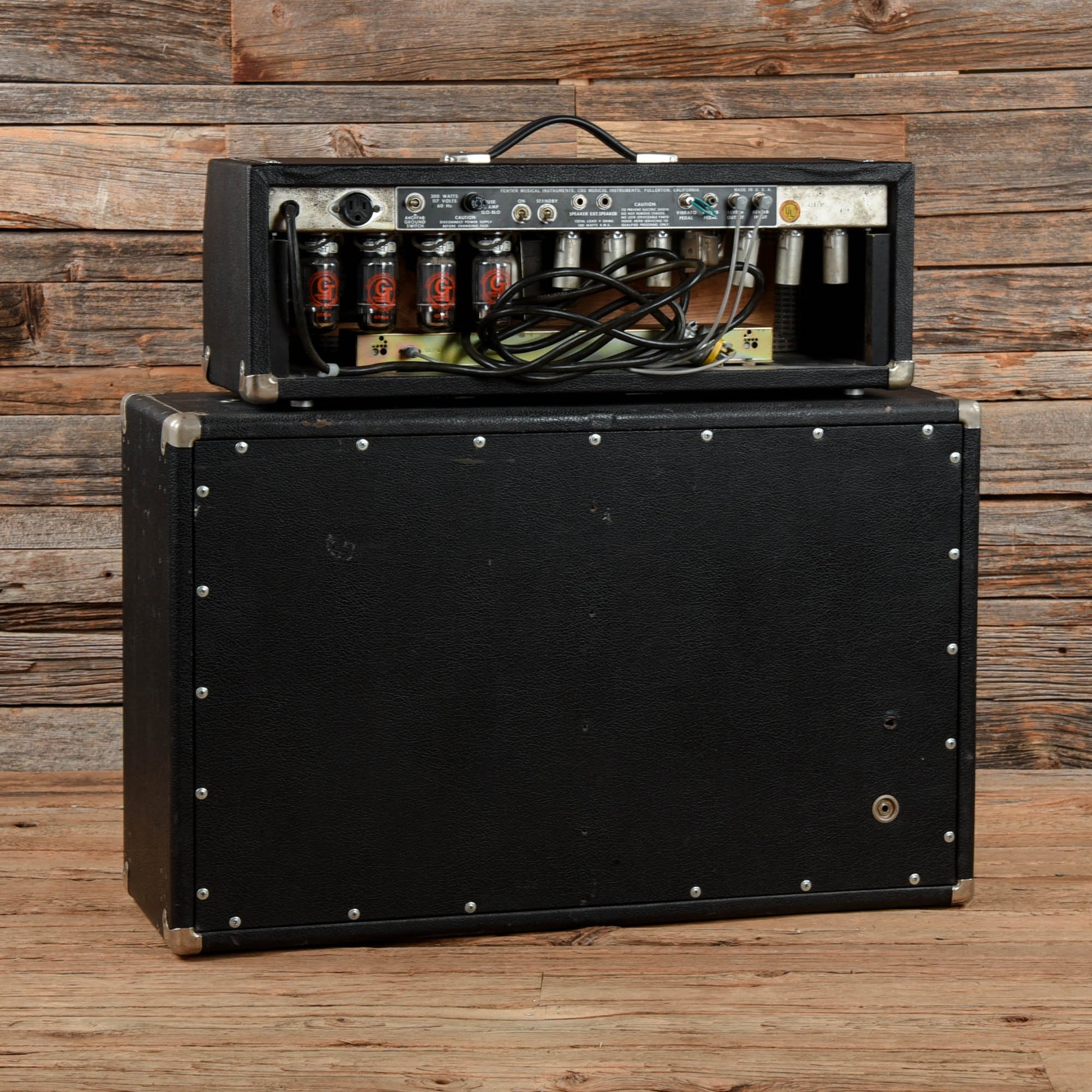 twin reverb pedal Fender Twin Reverb 2-Channel 85-Watt Head and 2x12" Cab 1972