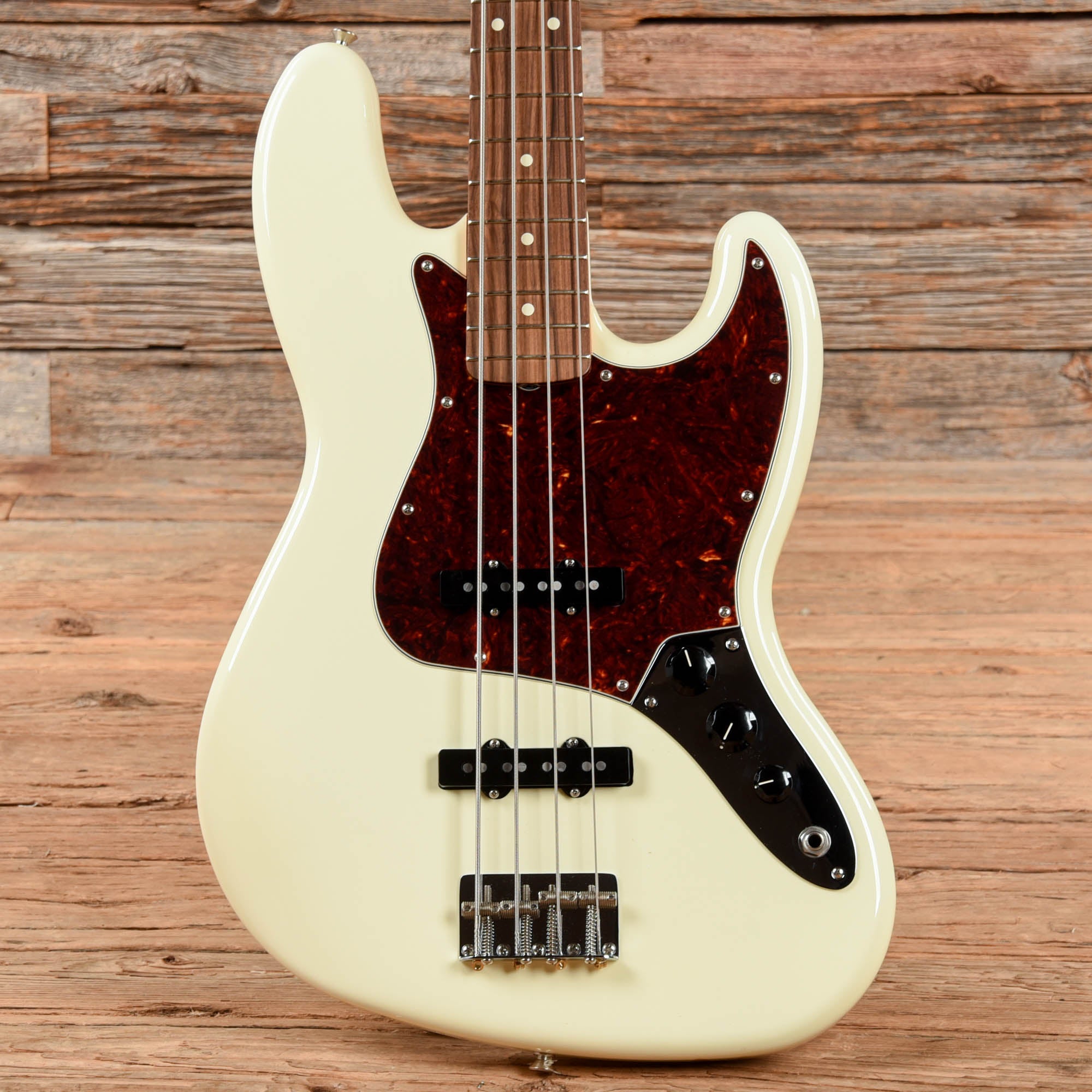 Fender 60's Classic Series Lacquer Jazz Neck w/ Fender Jazz Bass Body Olympic White 2018 Bass Guitars / 4-String